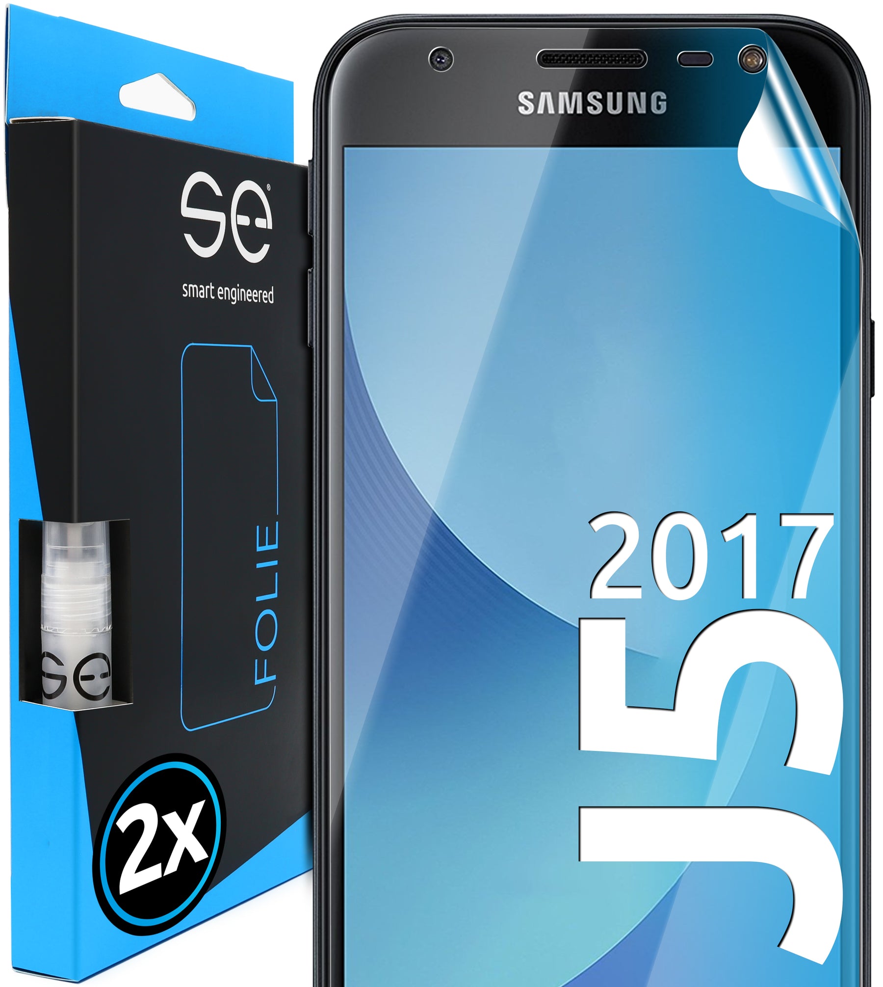 2x 3D Schutzfolie für die Samsung Galaxy J Serie (Transparent, Matt oder Privacy)