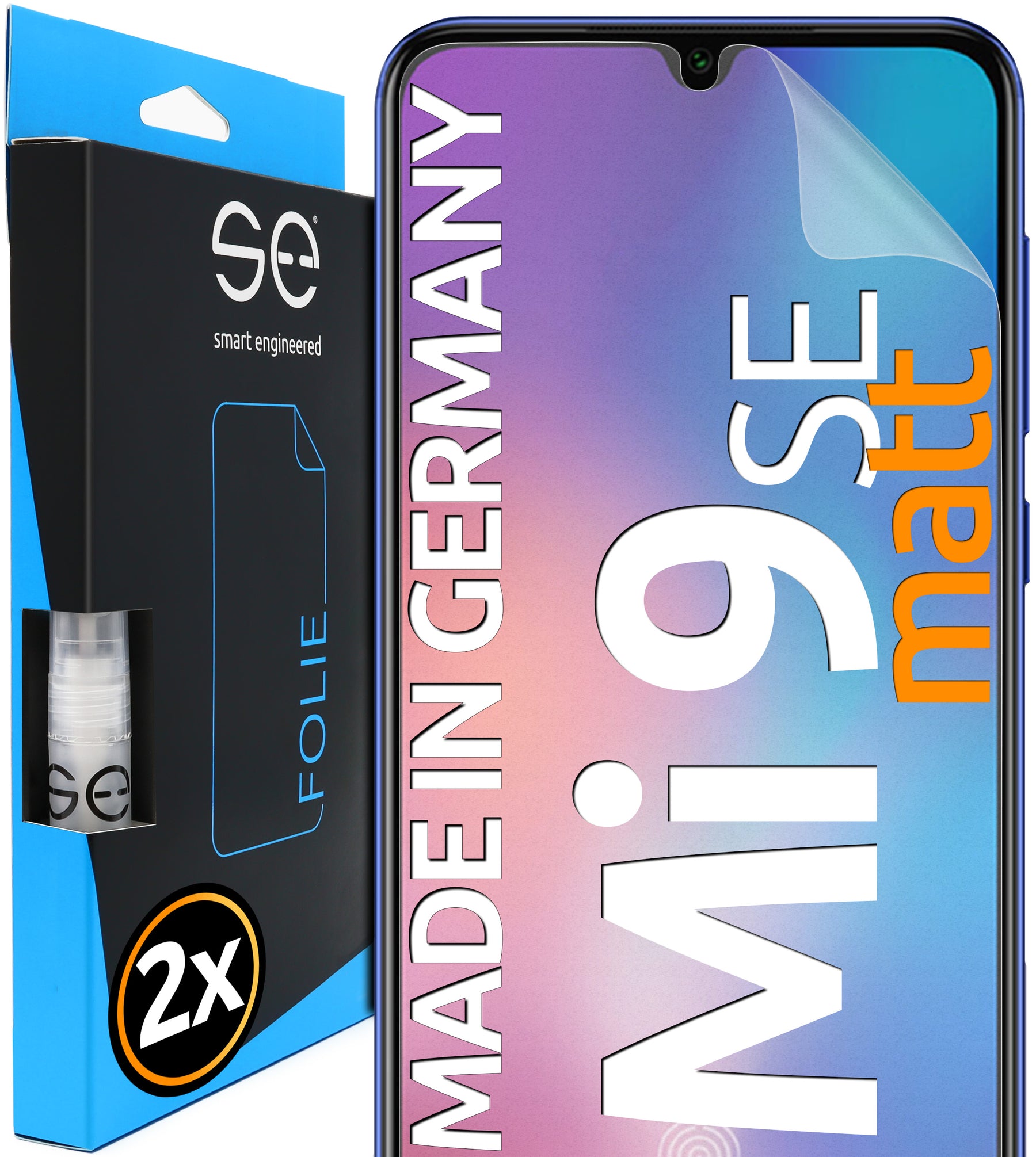 2x 3D Schutzfolie für die Xiaomi Mi 9 Serie (Transparent oder Matt)