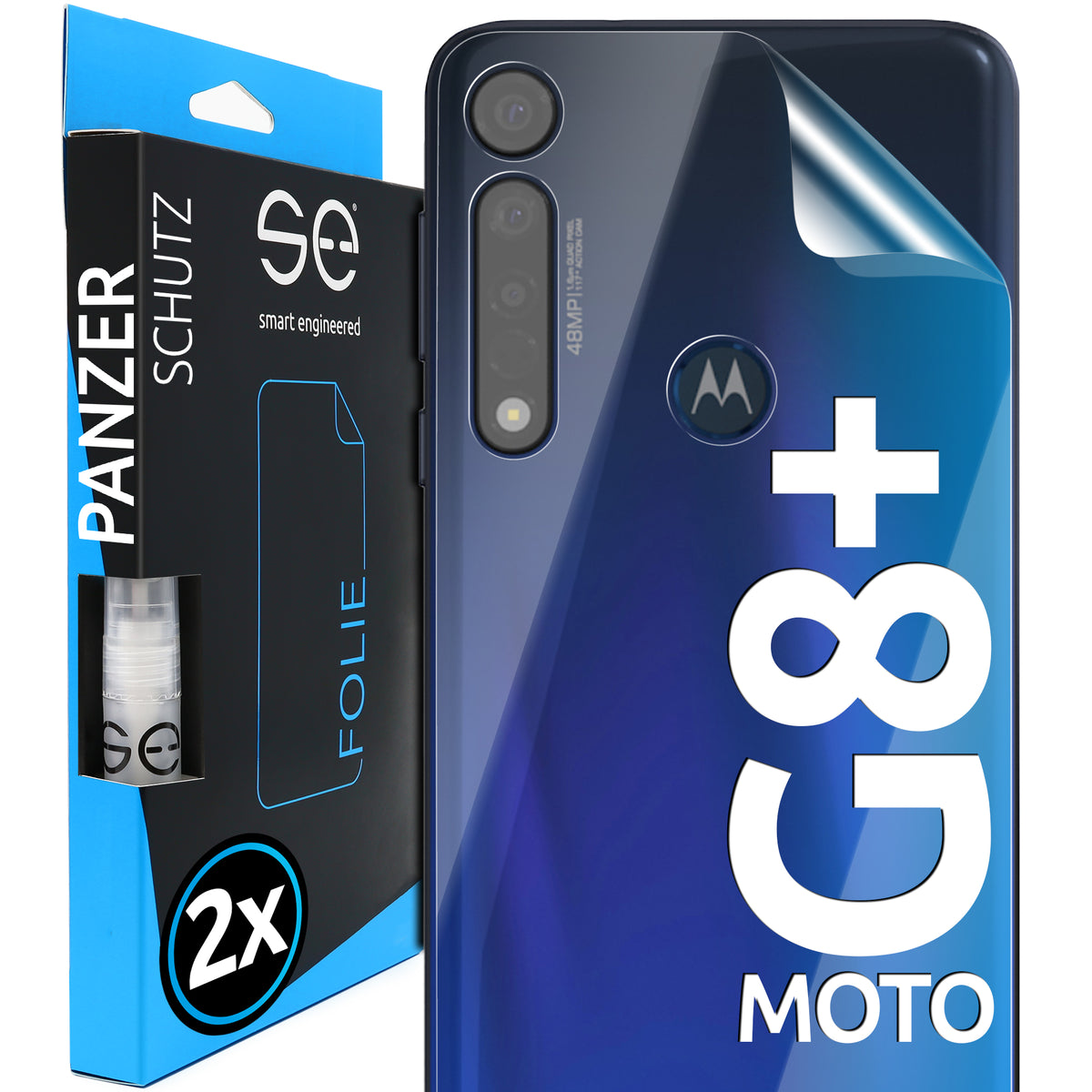 Schutzfolie Rückseite Motorola Moto G8 Plus