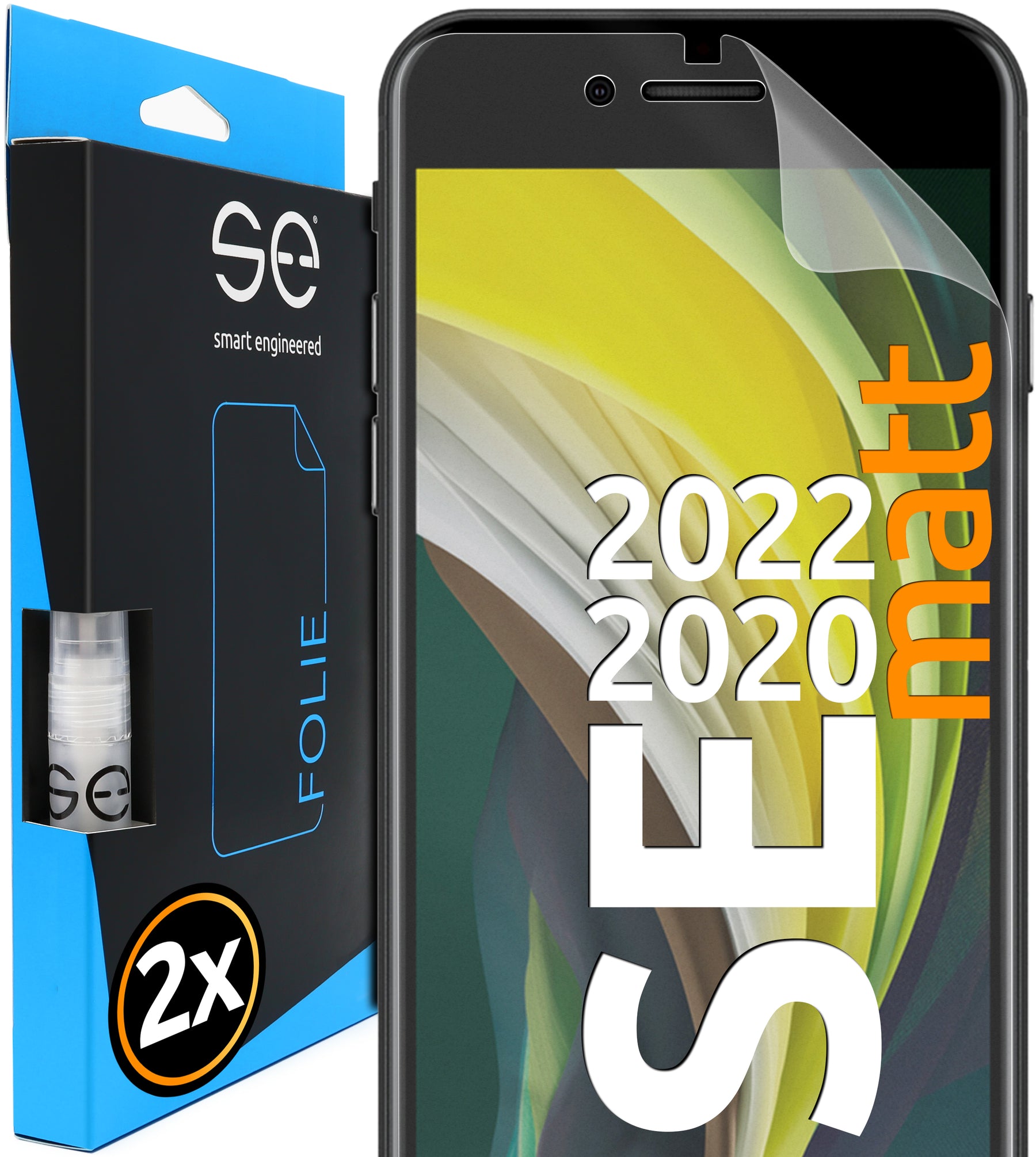 2x 3D Schutzfolie für das iPhone SE 2020/2022 (Transparent, Matt oder Privacy)