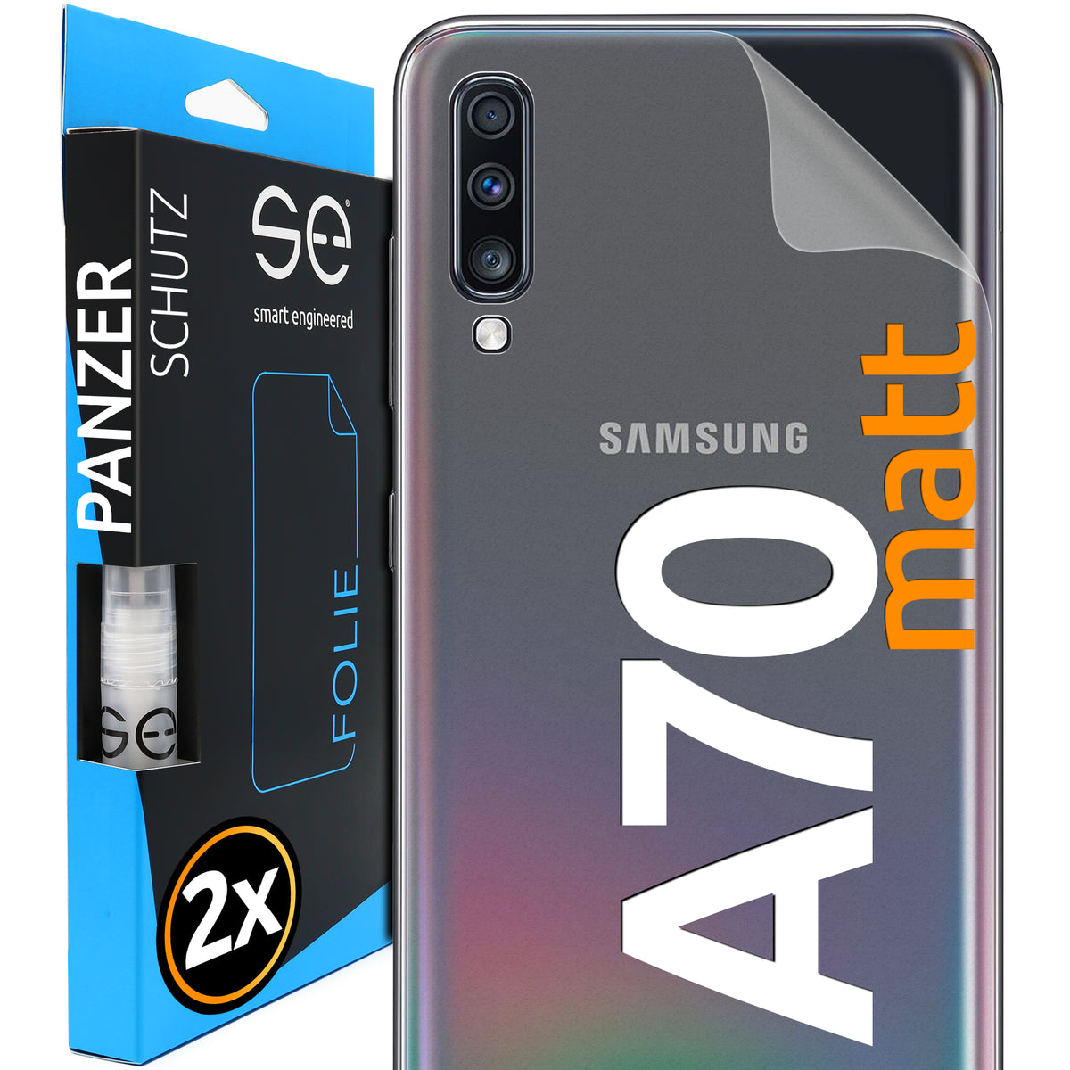 Matte Schutzfolie Rückseite Samsung Galaxy A70