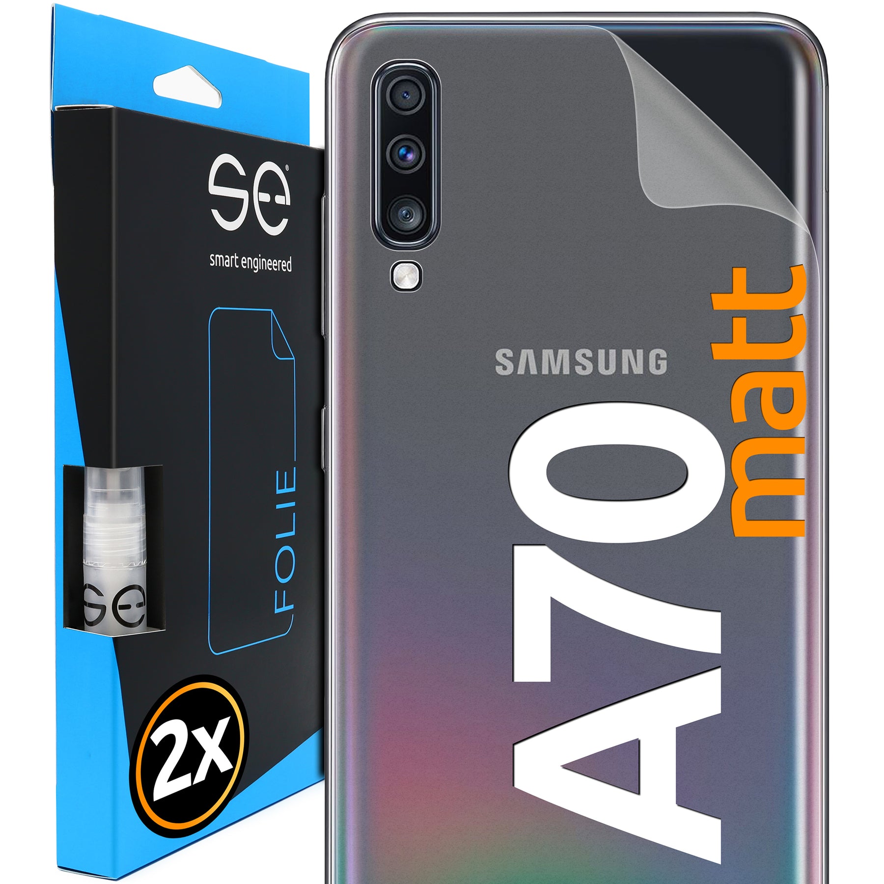 Matte Schutzfolie Rückseite Samsung Galaxy A70