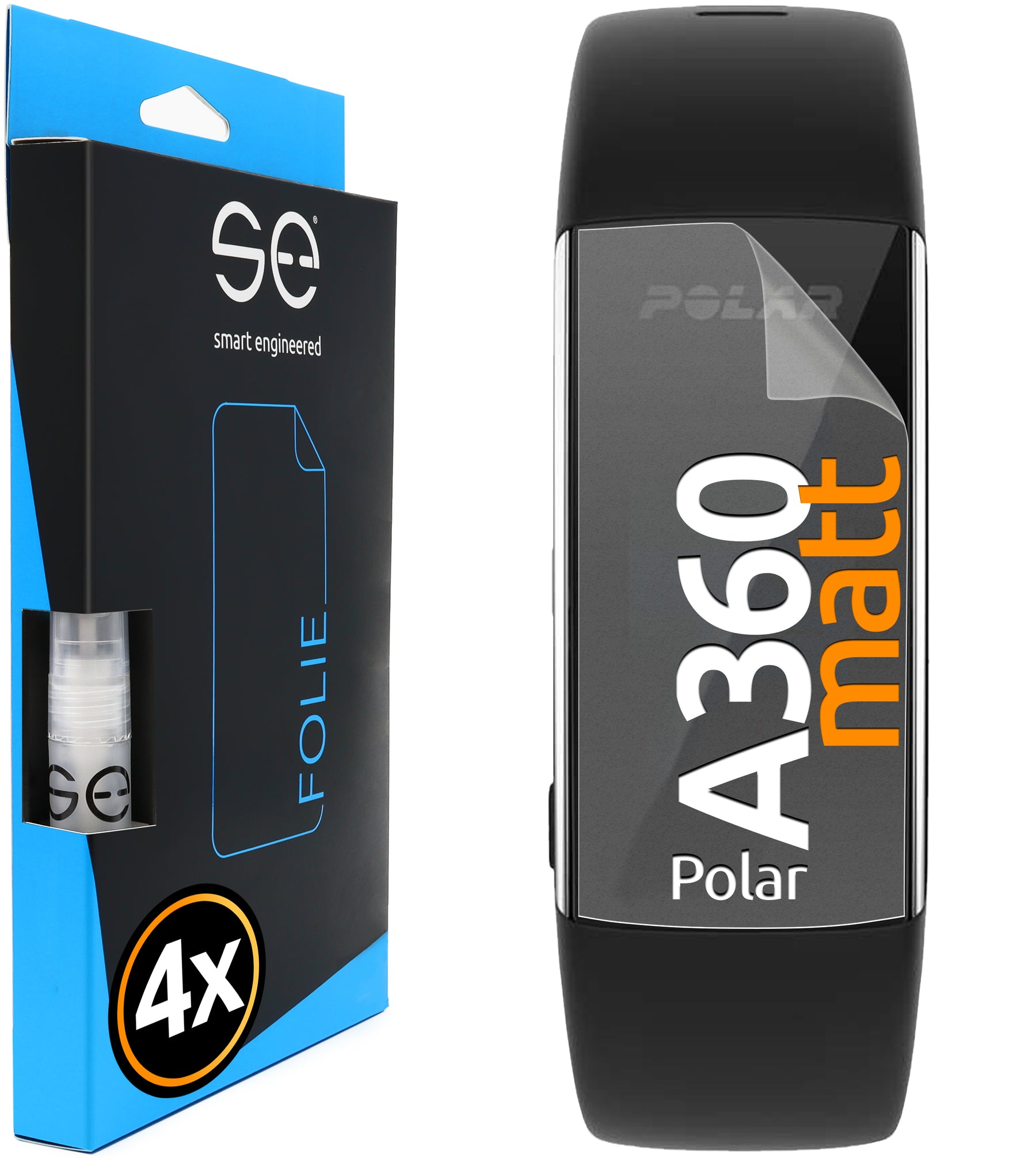 4x 3D Schutzfolie für die Polar A360 (Transparent oder Matt)