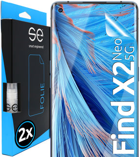2x se® 3D Schutzfolie für die Oppo Find X2 Serie (Transparent oder Matt)