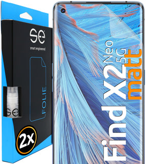 2x se® 3D Schutzfolie für die Oppo Find X2 Serie (Transparent oder Matt)