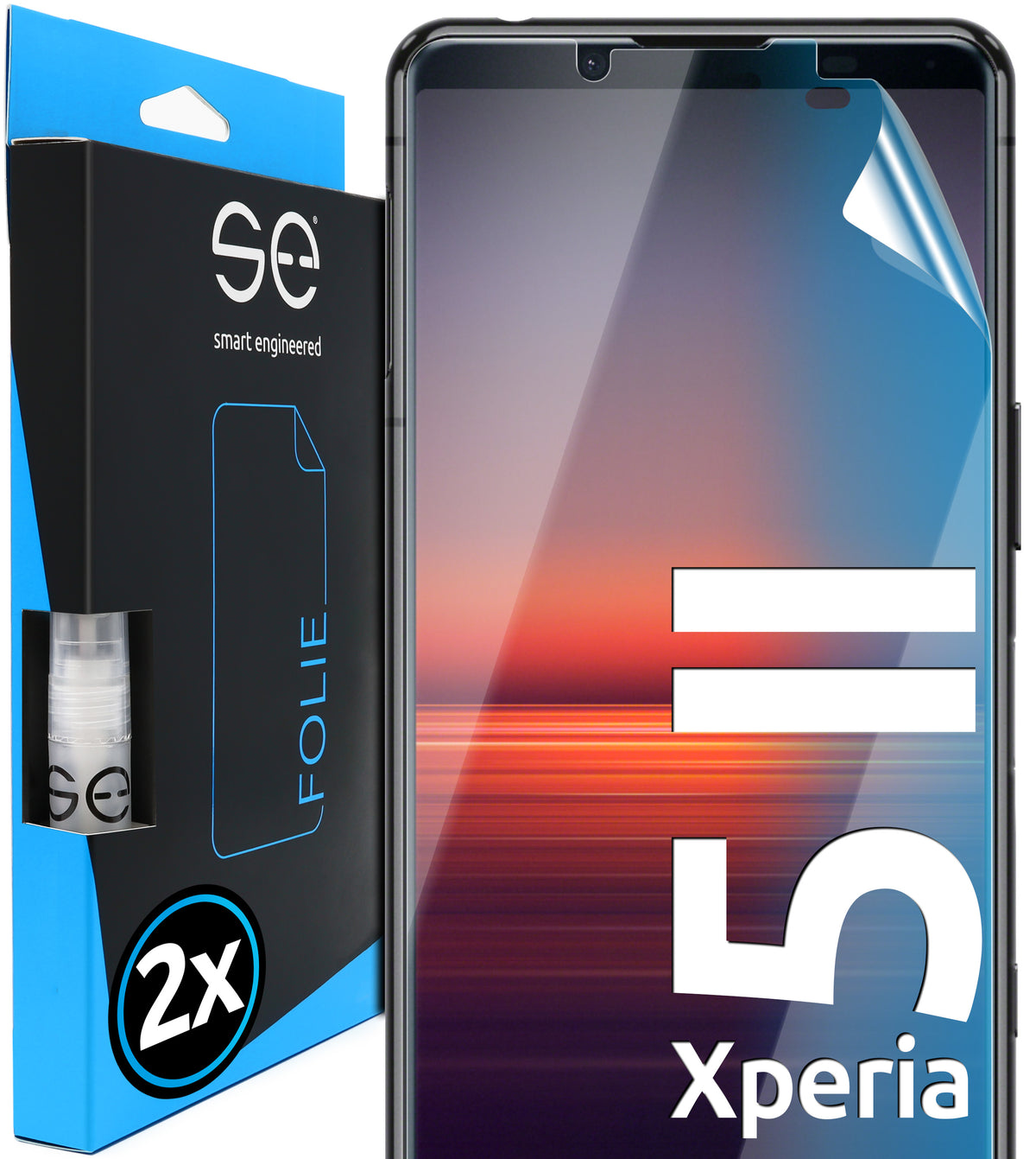 2x se® 3D Schutzfolie für das Sony Xperia 5 II (Transparent, Matt oder Privacy)