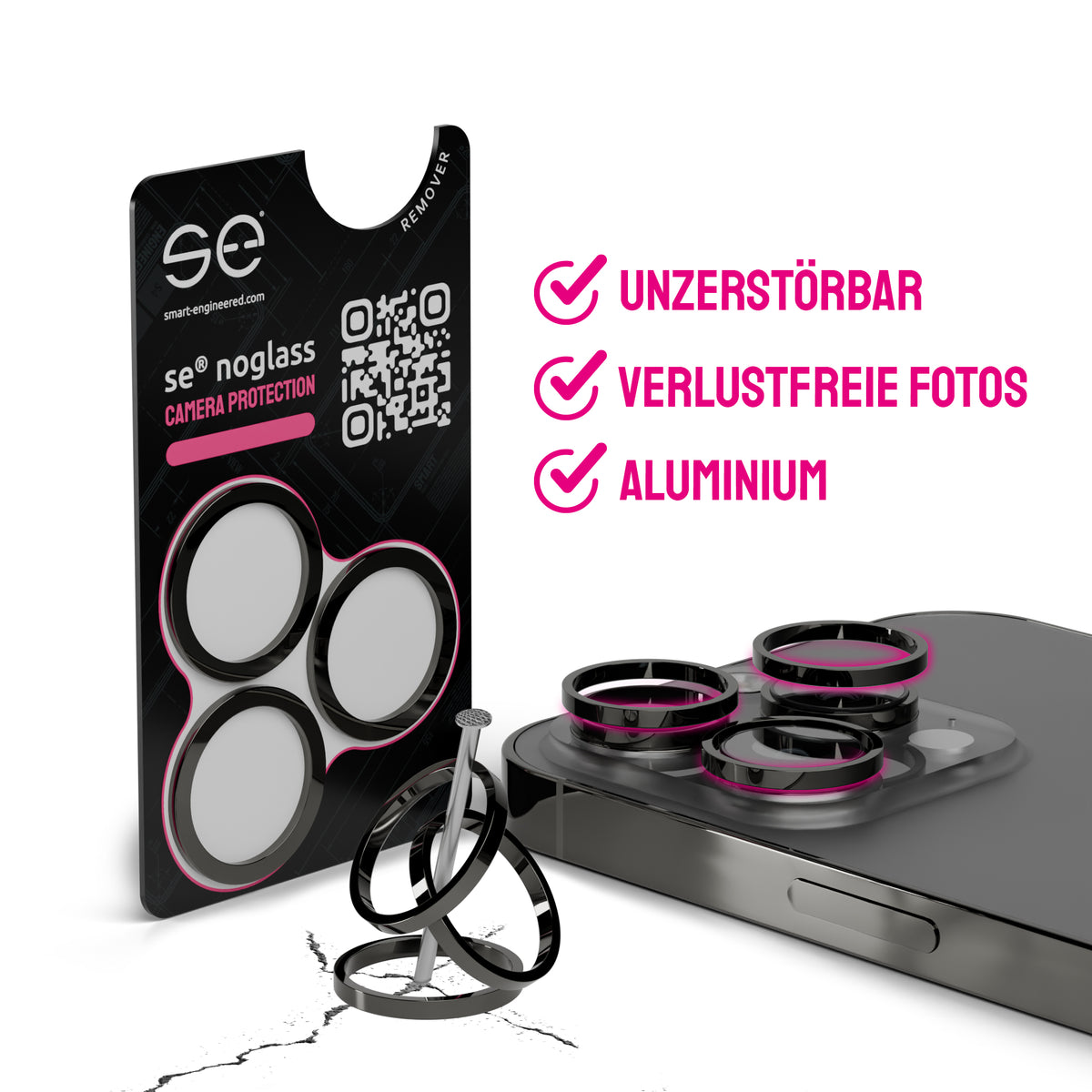 se® noglass KAMERASCHUTZ - der unzerbrechliche Kameraschutz mit 100% Bildqualität-Garantie