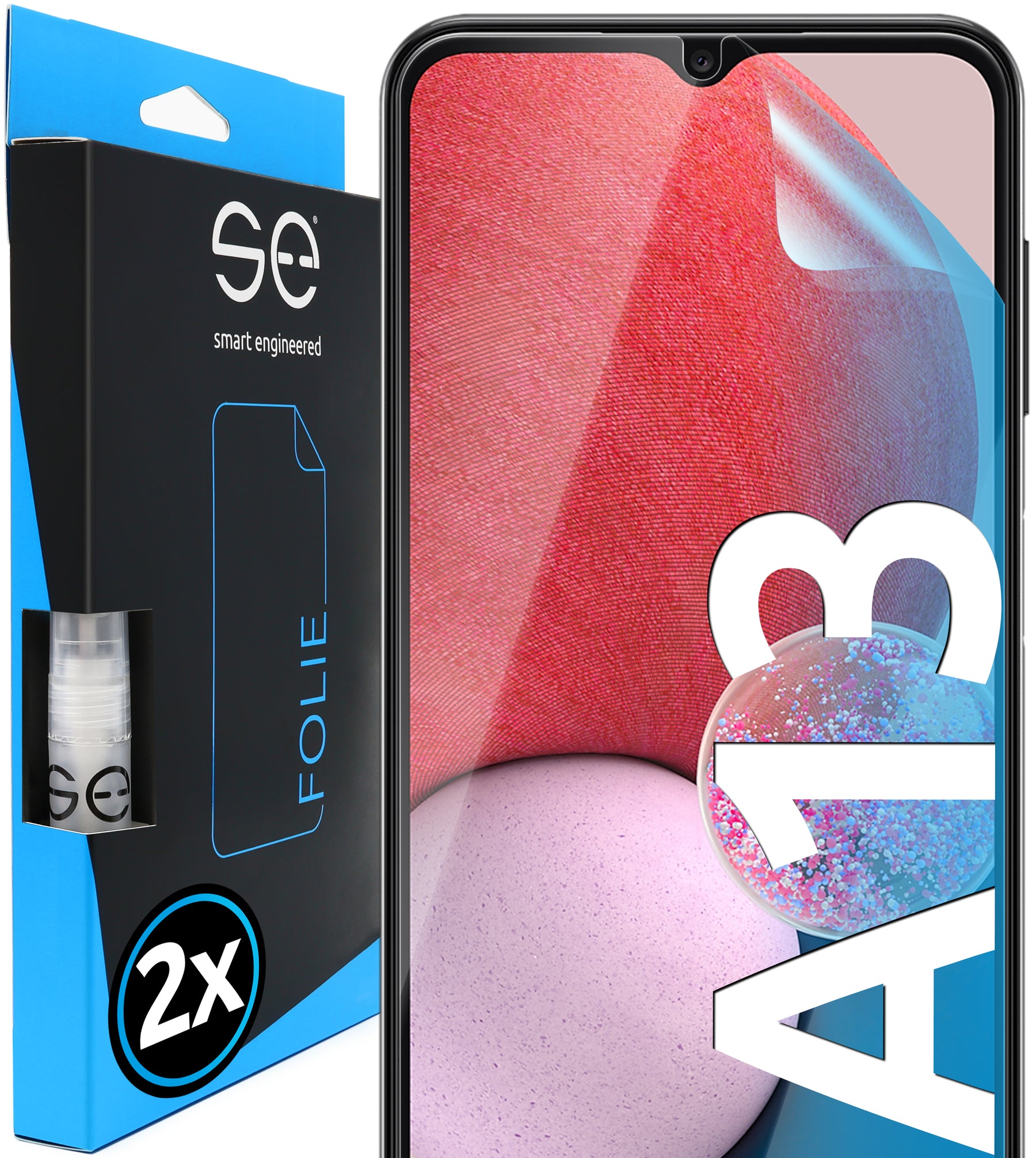 2x se® 3D Schutzfolie für das Samsung Galaxy A13 (Transparent, Matt oder Privacy)