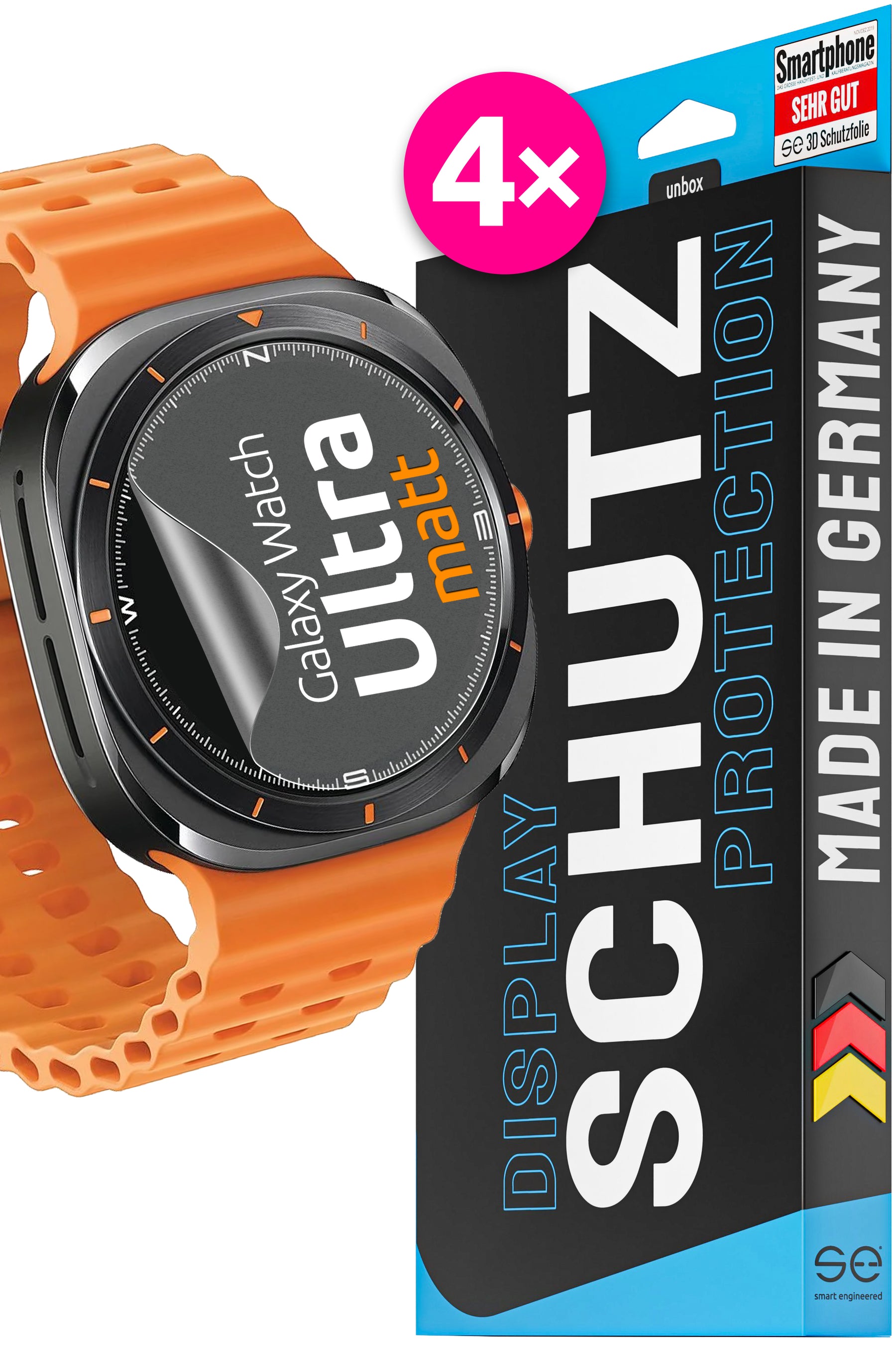 4x se® 3D Schutzfolie für die Samsung Galaxy Watch Ultra