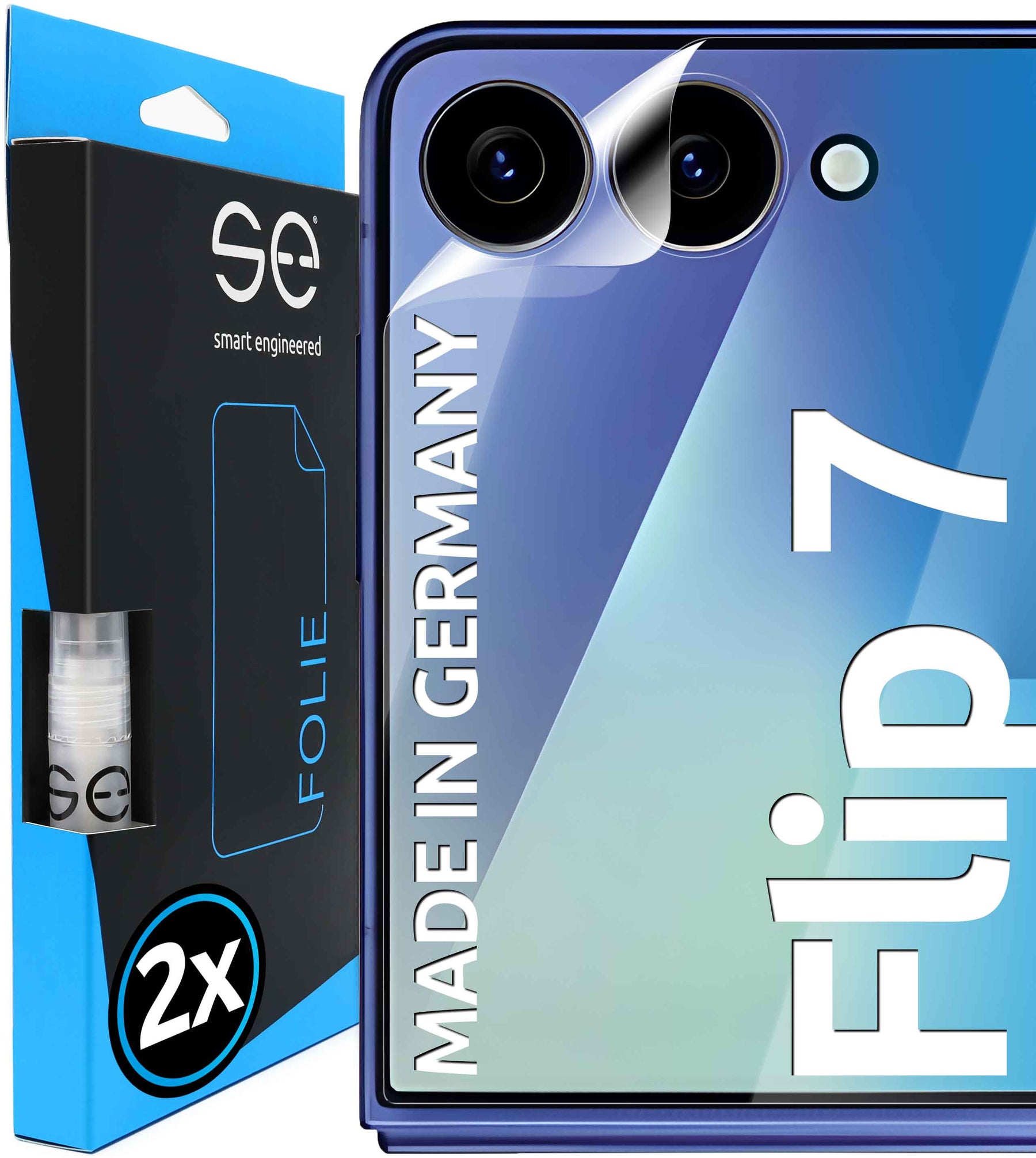 2x 3D Schutzfolie für die Samsung Galaxy Z Flip Serie (Transparent oder Matt)