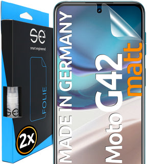 2x se® Schutzfolie für dein Motorola G42 (Transparent, Matt oder Privacy)