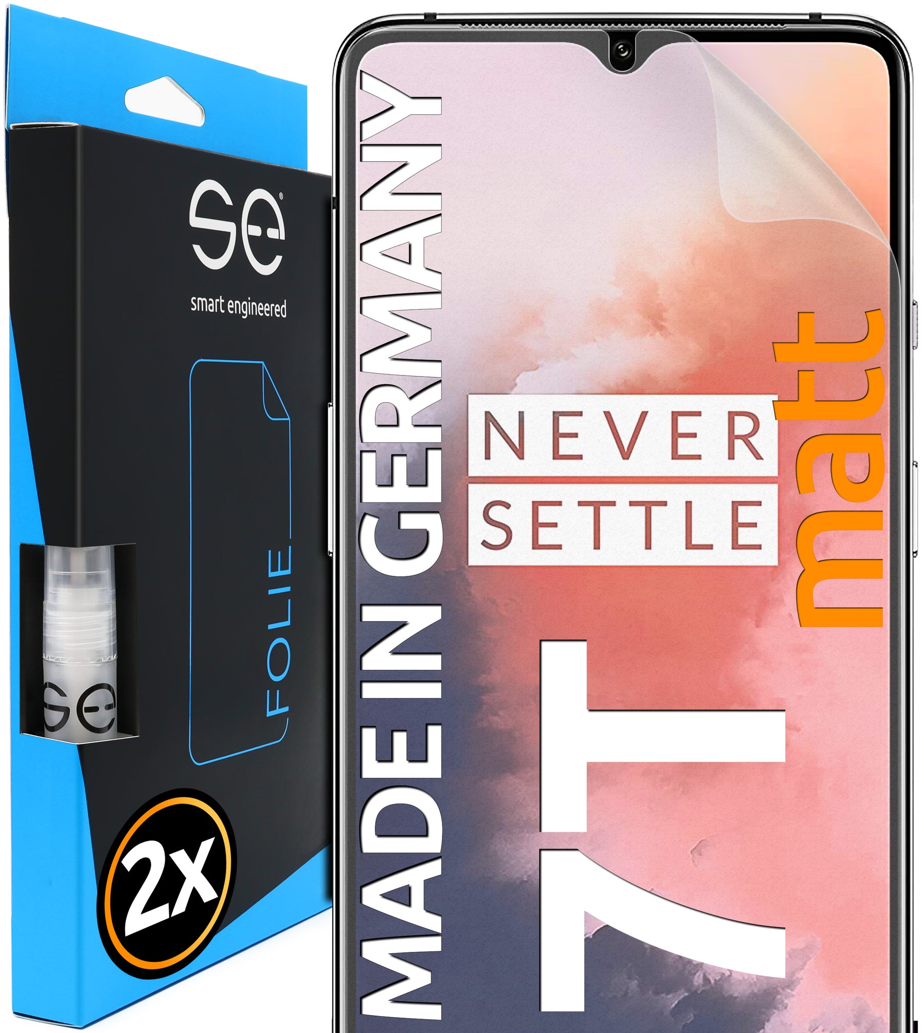 2x se® 3D Schutzfolie für OnePlus 7T (Transparent oder Matt)