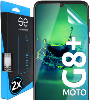 2x se® 3D Schutzfolie für das Motorola Moto G8 Plus (Transparent, Matt oder Privacy)