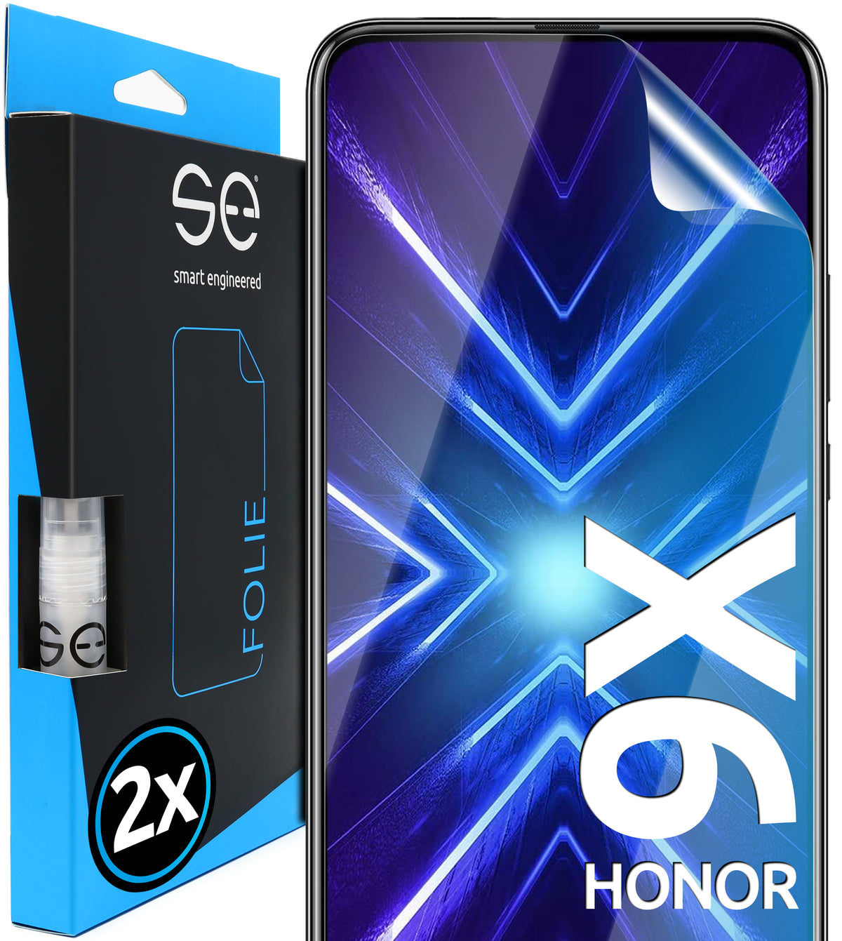 2x se® 3D Schutzfolie für das Honor 9X (Transparent, Matt oder Privacy)