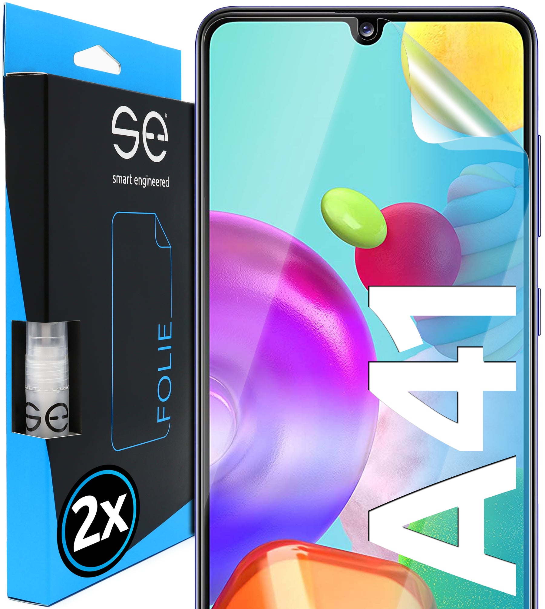 2x se® 3D Schutzfolie für das Samsung Galaxy A41 (Transparent, Matt oder Privacy)