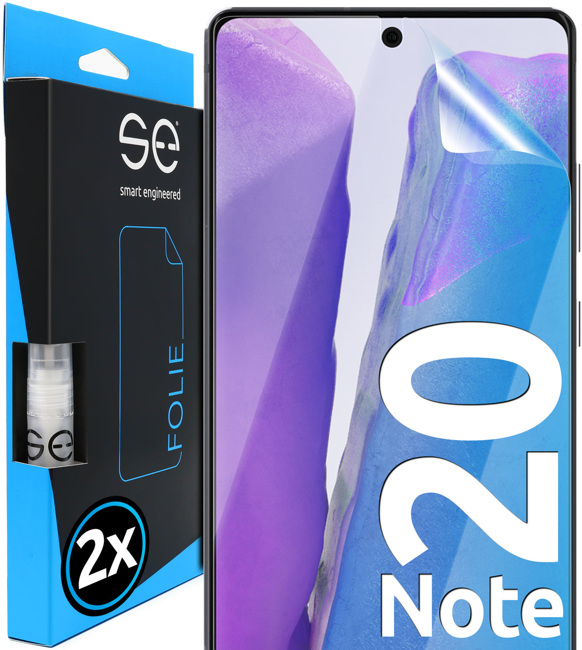 2x se® 3D Schutzfolie für die Samsung Galaxy Note 20 Serie (Transparent, Matt oder Privacy)