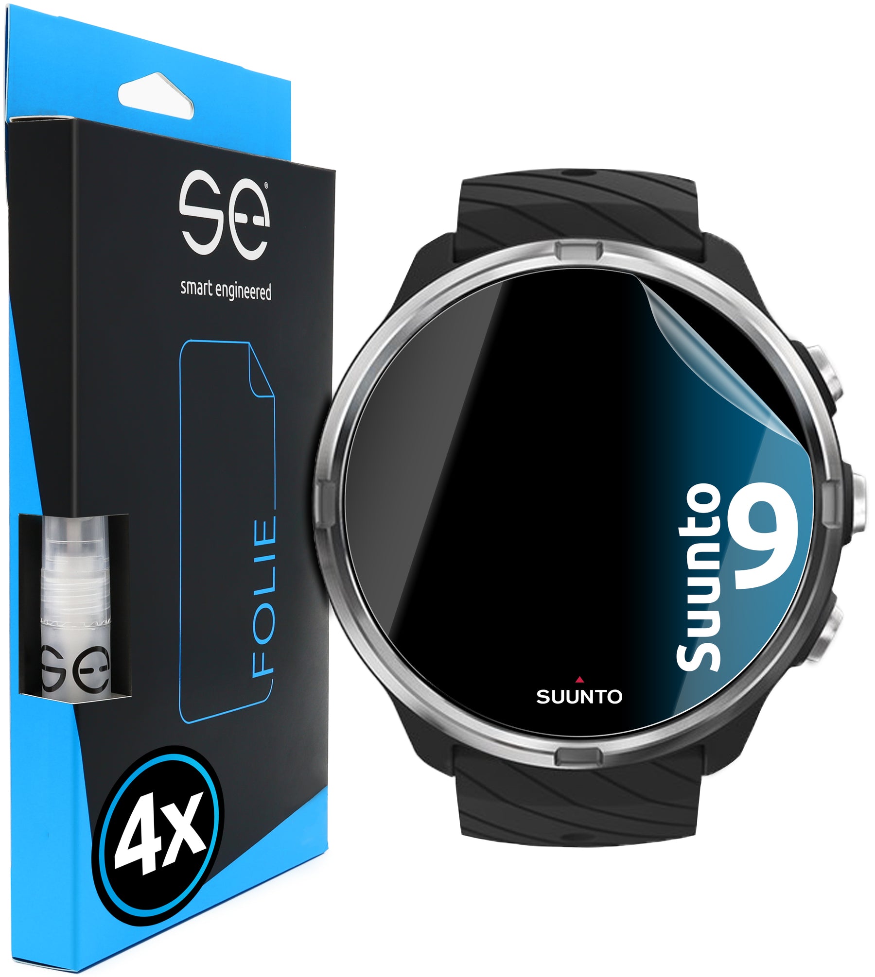 4x se® 3D Schutzfolie für die Suunto 9 (Transparent oder Matt)