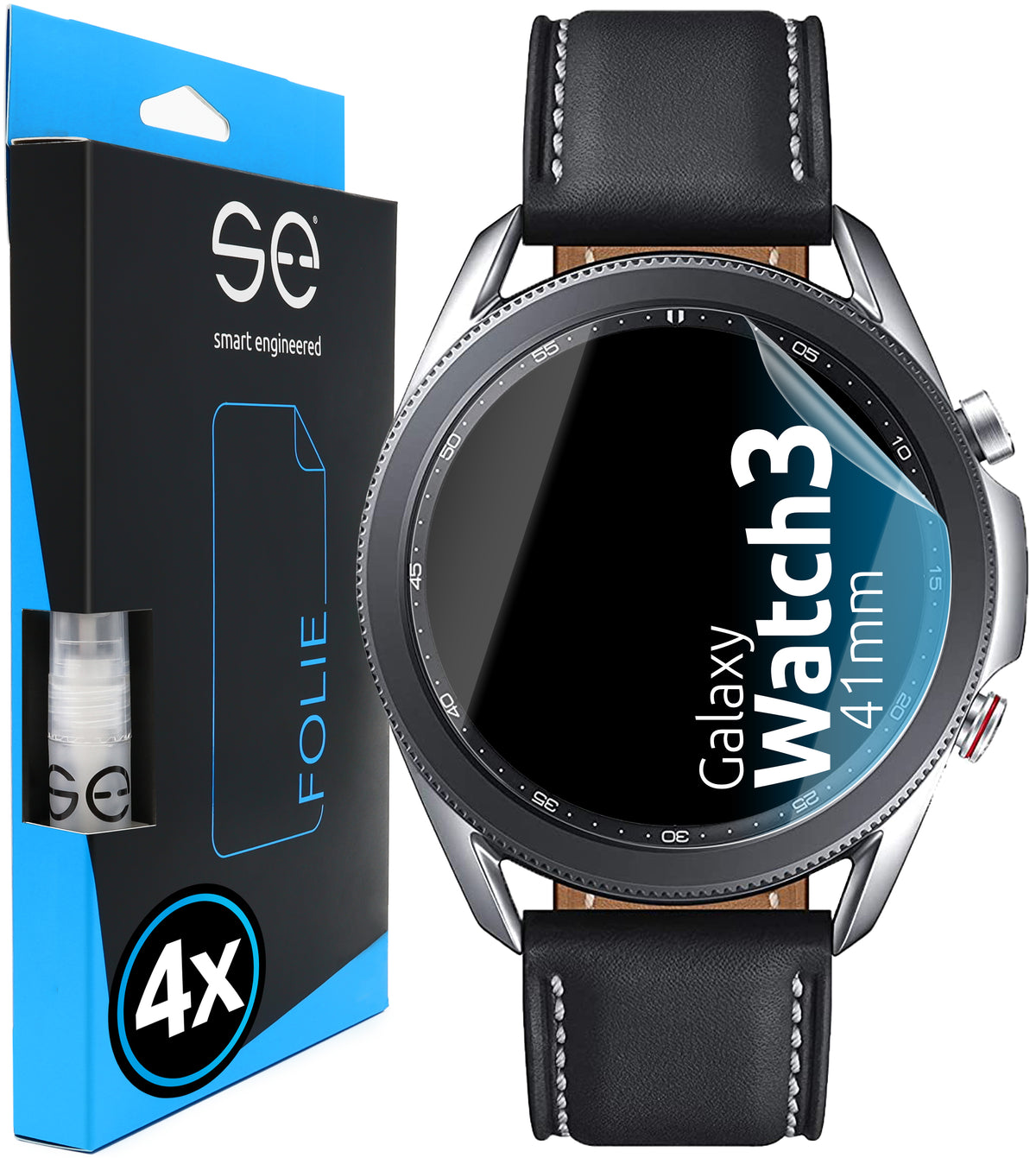 4x se® 3D Schutzfolie für die Samsung Galaxy Watch 3 (Transparent oder Matt)