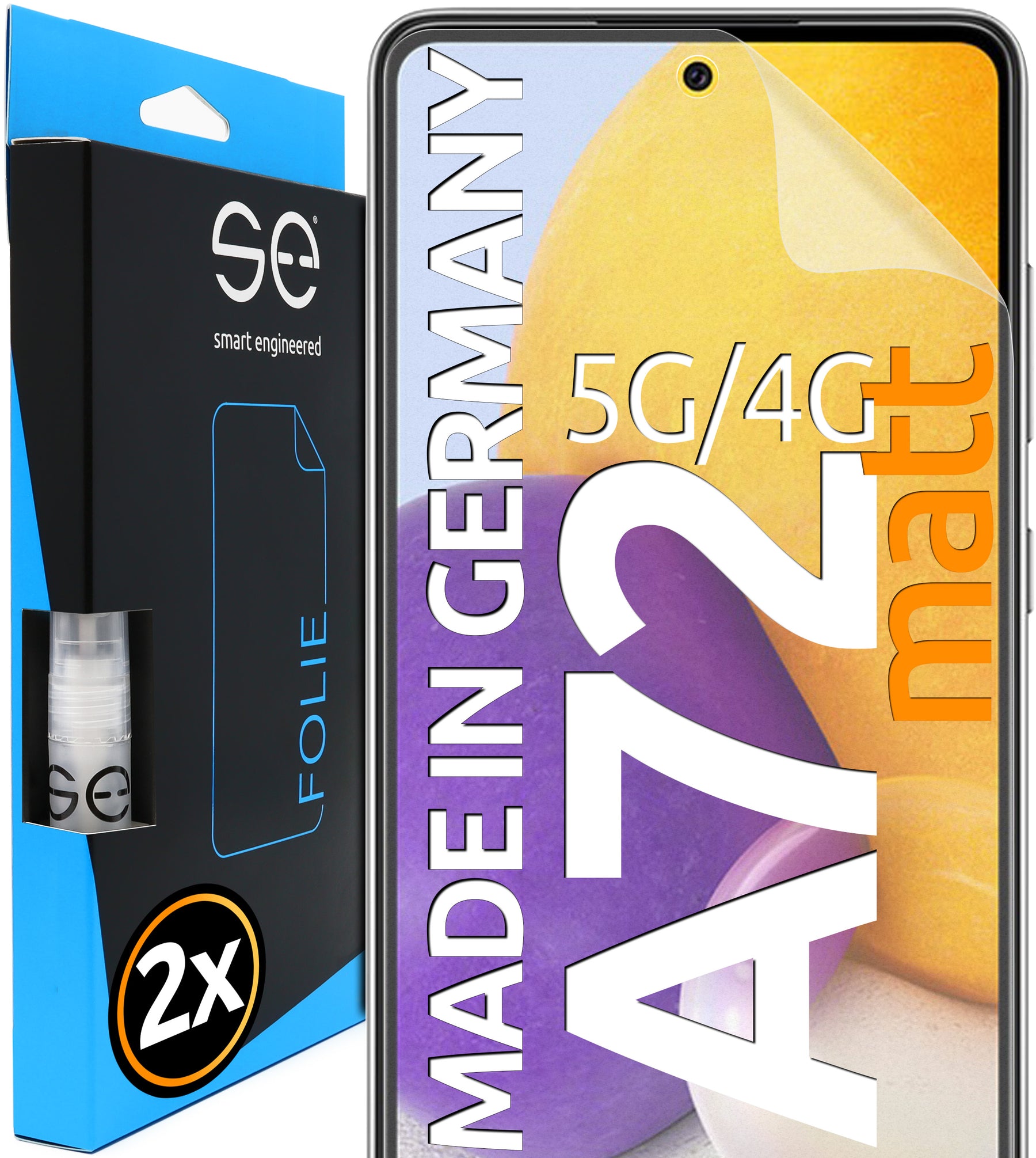 2x se® 3D Schutzfolie für das Samsung Galaxy A72 (Transparent oder Matt)