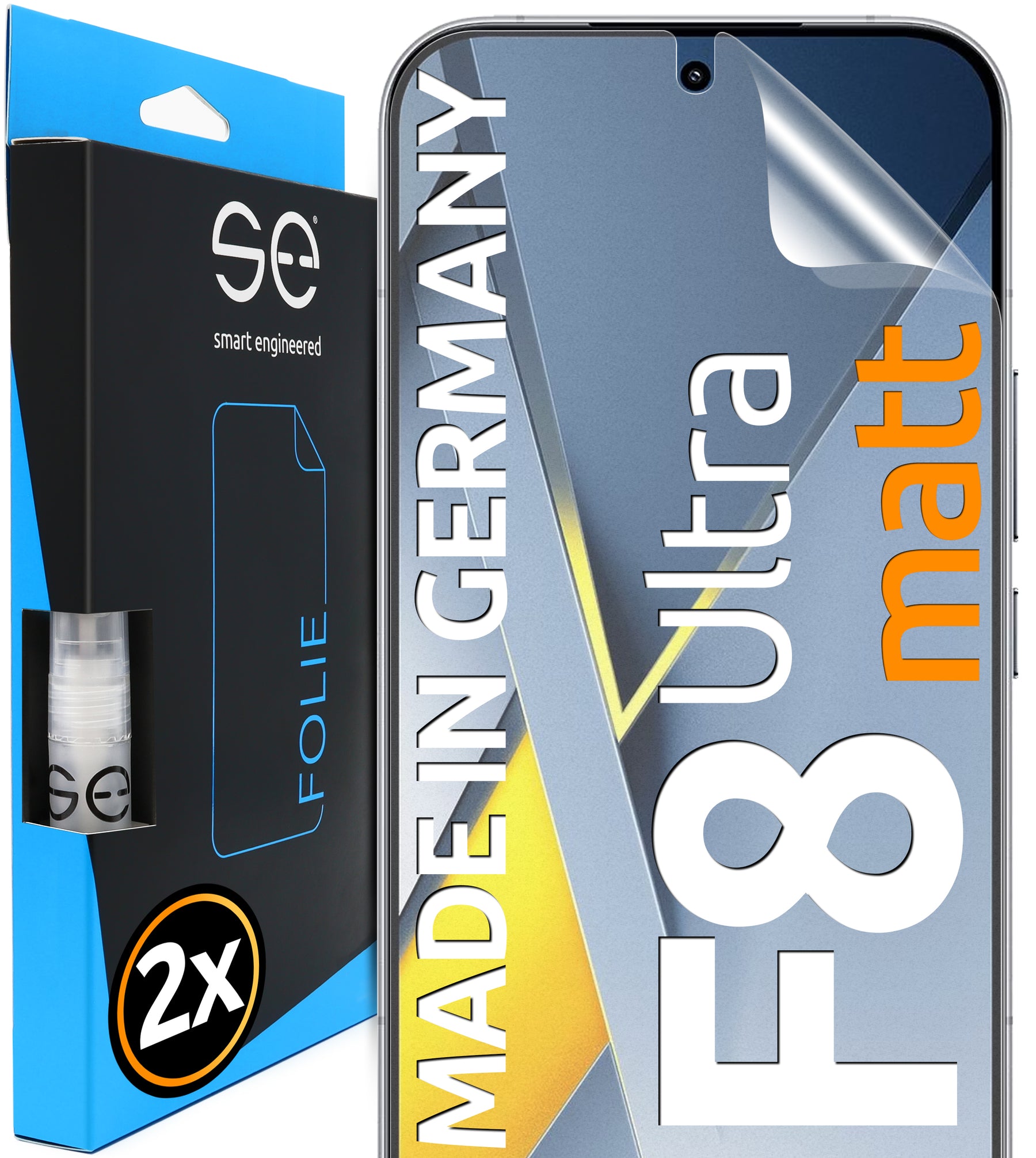 2x 3D Schutzfolie für das Xiaomi Poco F8 Ultra (Transparent, Matt oder Privacy)