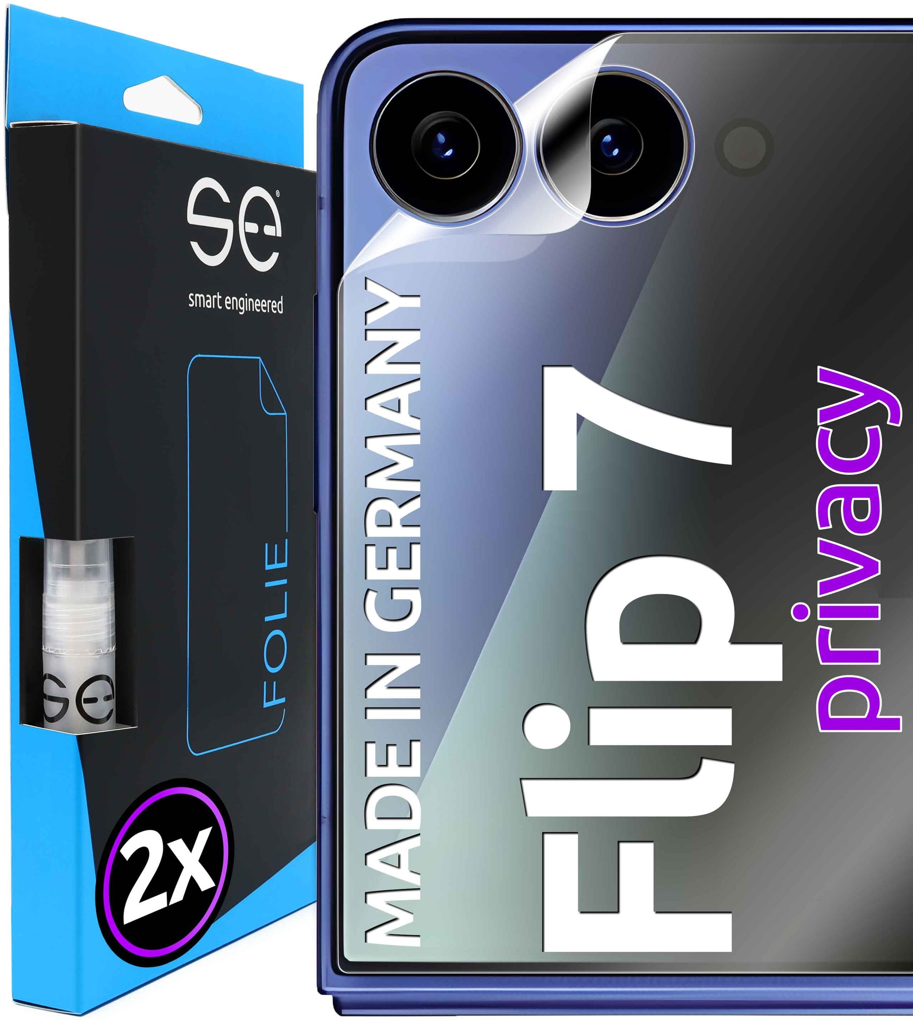 2x 3D Schutzfolie für die Samsung Galaxy Z Flip Serie (Transparent oder Matt)