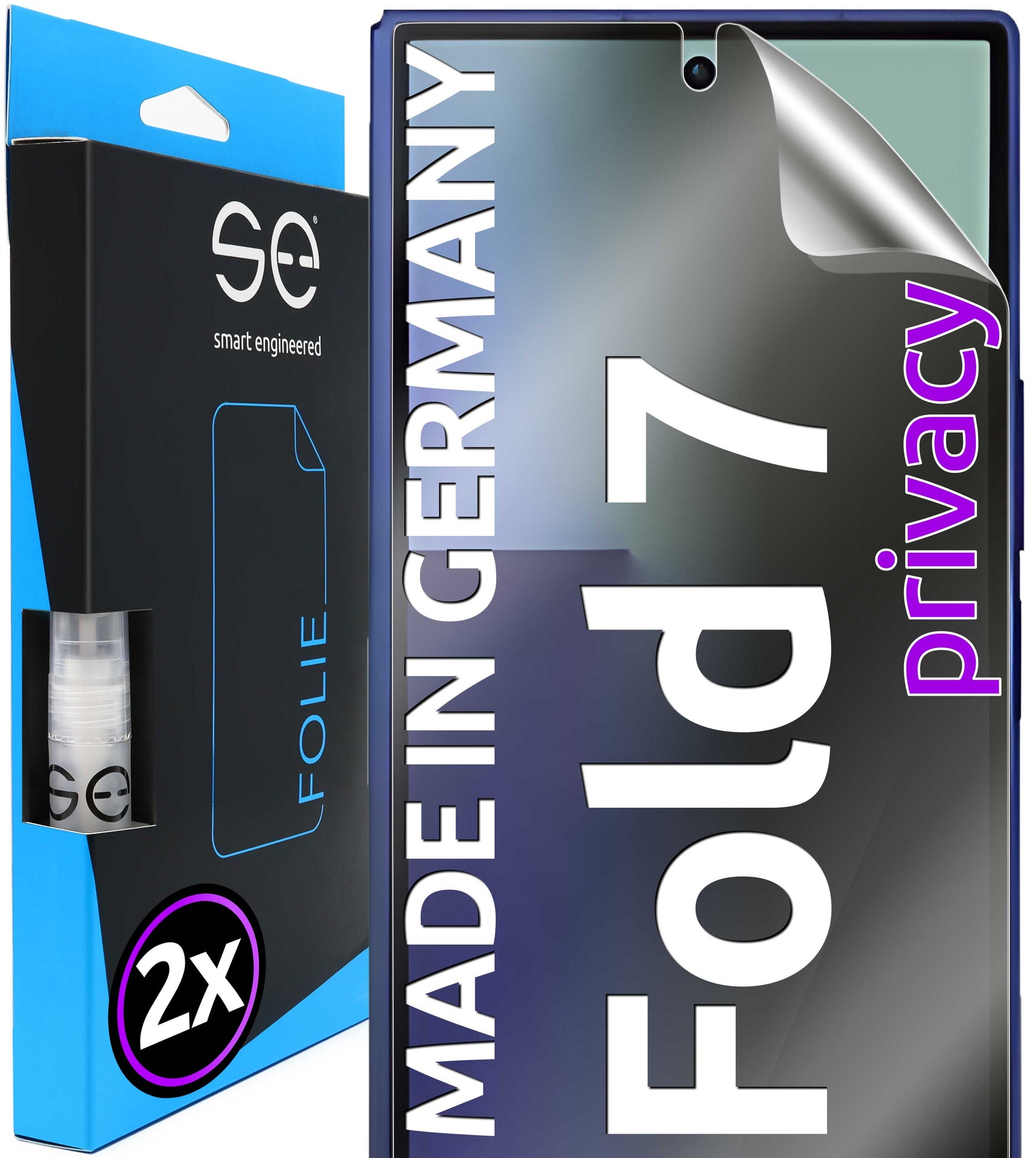 2x 3D Schutzfolie für die Samsung Galaxy Z-Fold Serie (Transparent, Matt oder Privacy)