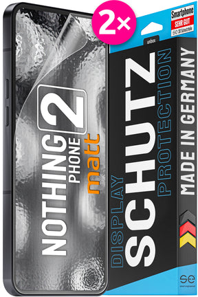 2x se® Schutzfolie für die Nothing Phone (2) Serie (Transparent oder Matt)