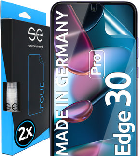 2x se® Schutzfolie für die Motorola Edge 30 Serie (Transparent, Matt oder Privacy)