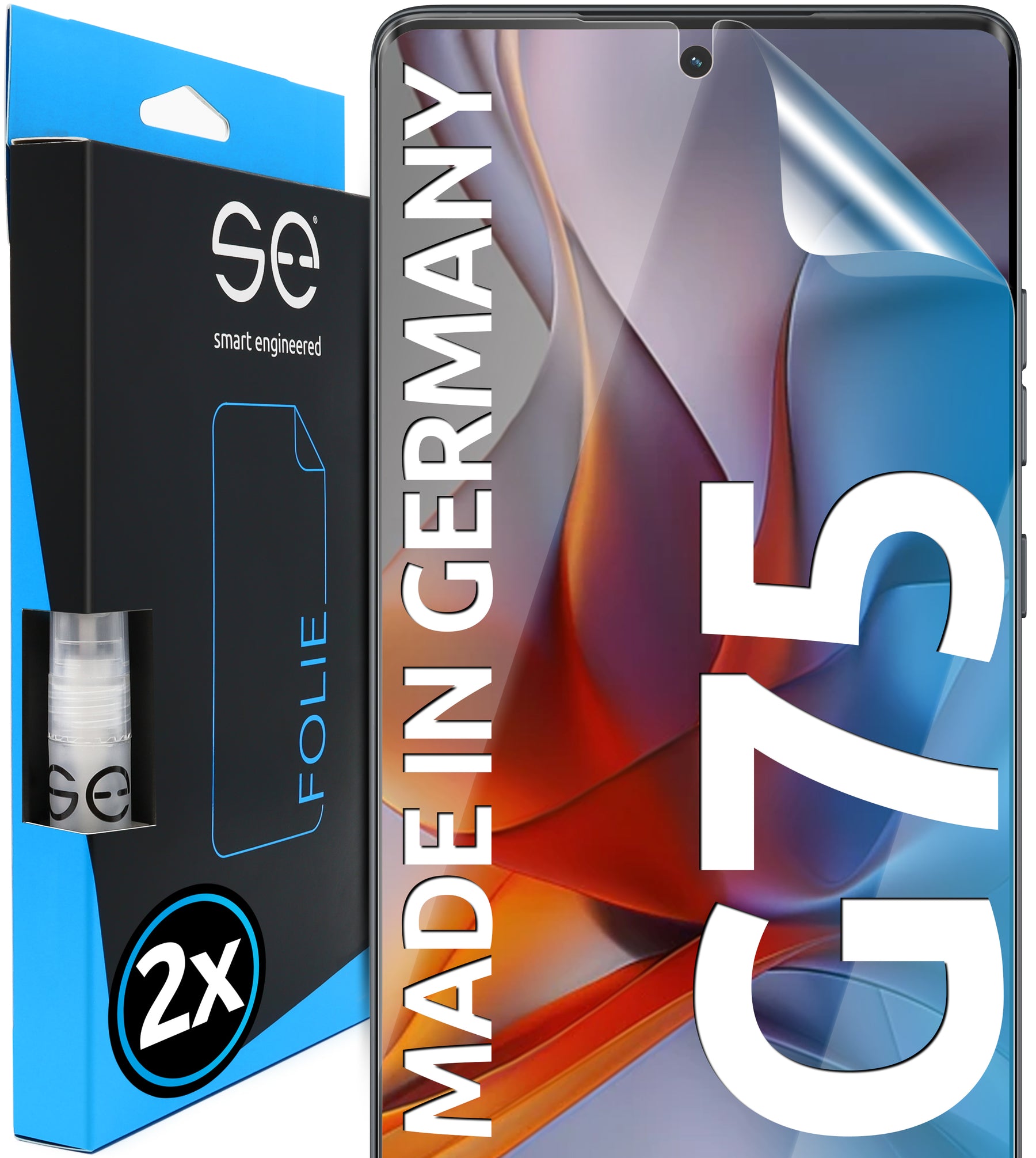 2x se® Schutzfolie für dein Motorola G75 (Transparent, Matt oder Privacy)
