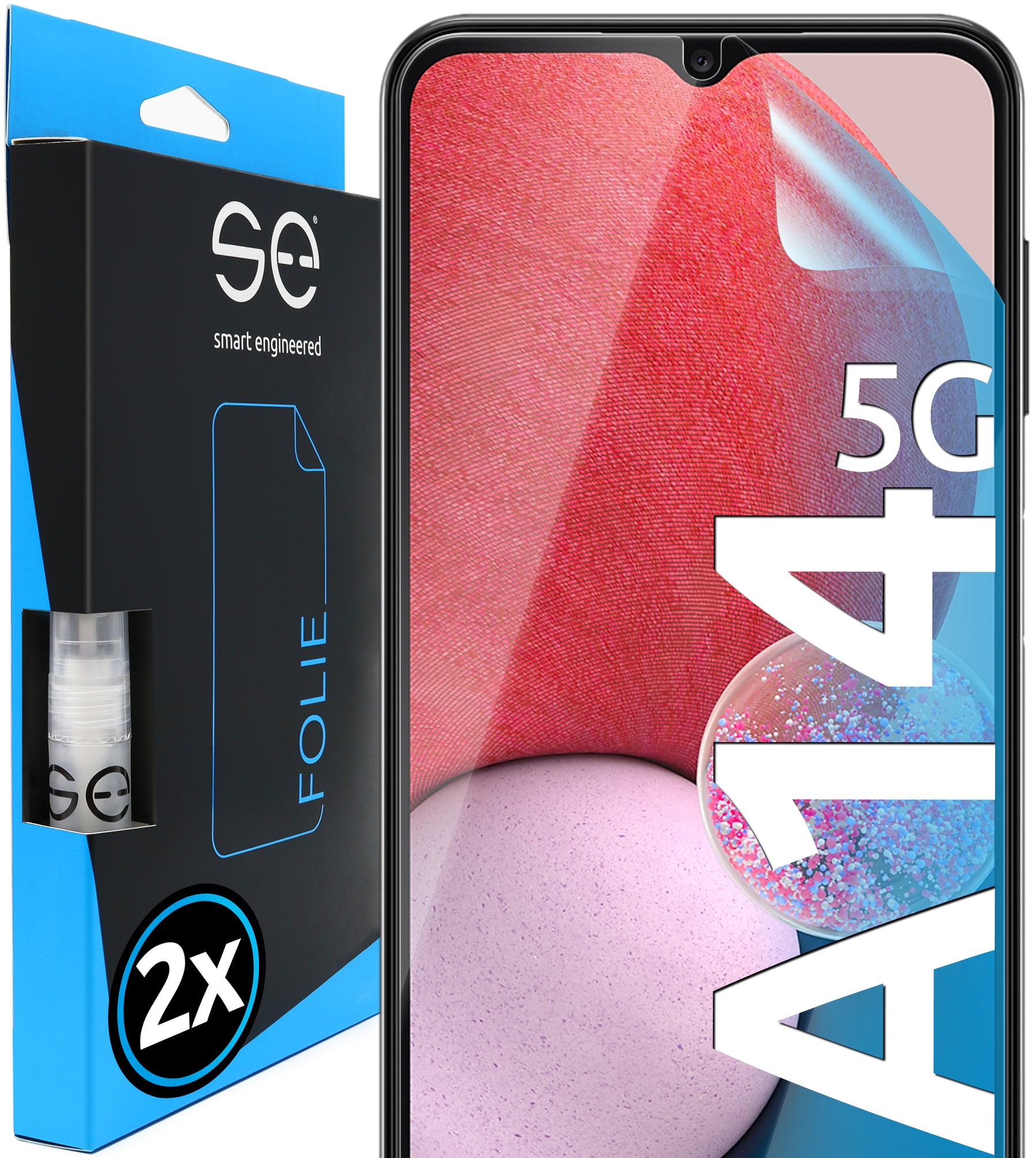 2x se® 3D Schutzfolie für Samsung Galaxy A14 5G (Transparent, Matt oder Privacy)