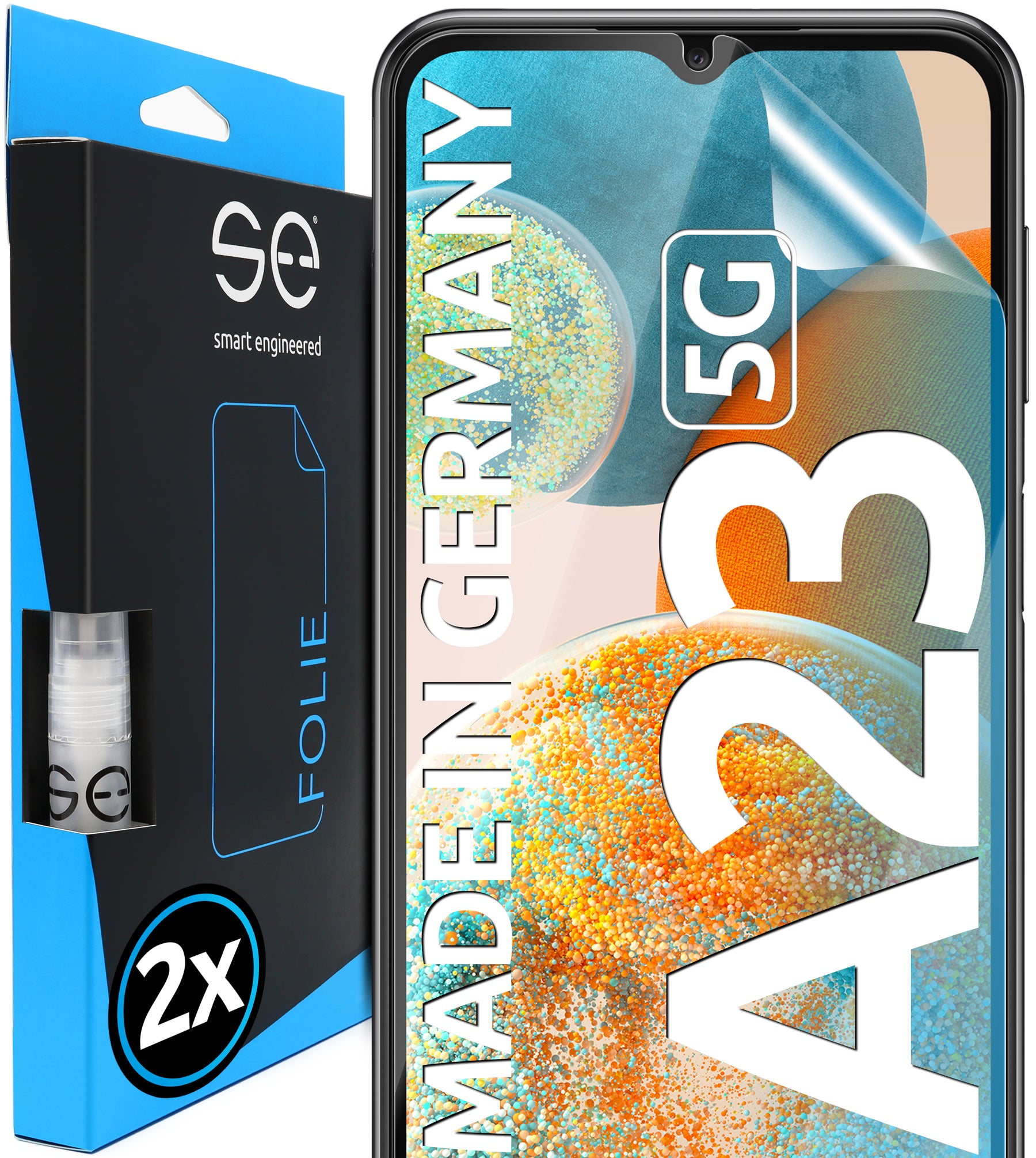 2x se® 3D Schutzfolie für das Samsung Galaxy A23/A23 5G (Transparent, Matt oder Privacy)