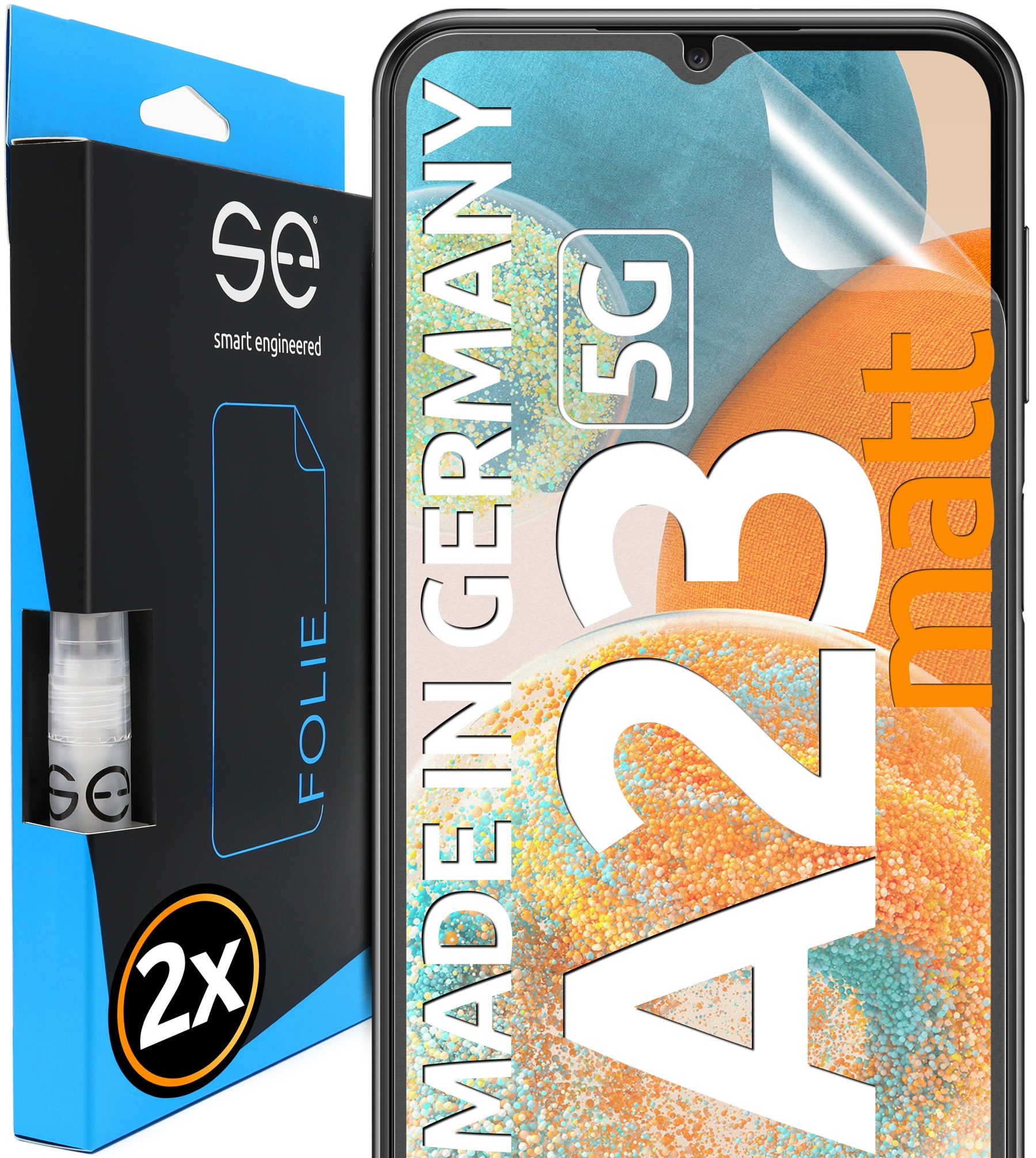 2x se® 3D Schutzfolie für das Samsung Galaxy A23/A23 5G (Transparent, Matt oder Privacy)