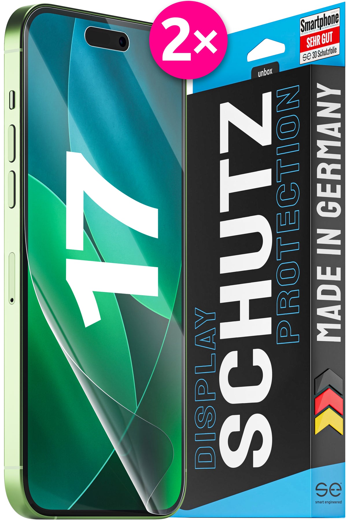 2x 3D Schutzfolie für die Apple iPhone 17 Serie (Transparent, Matt oder Privacy)