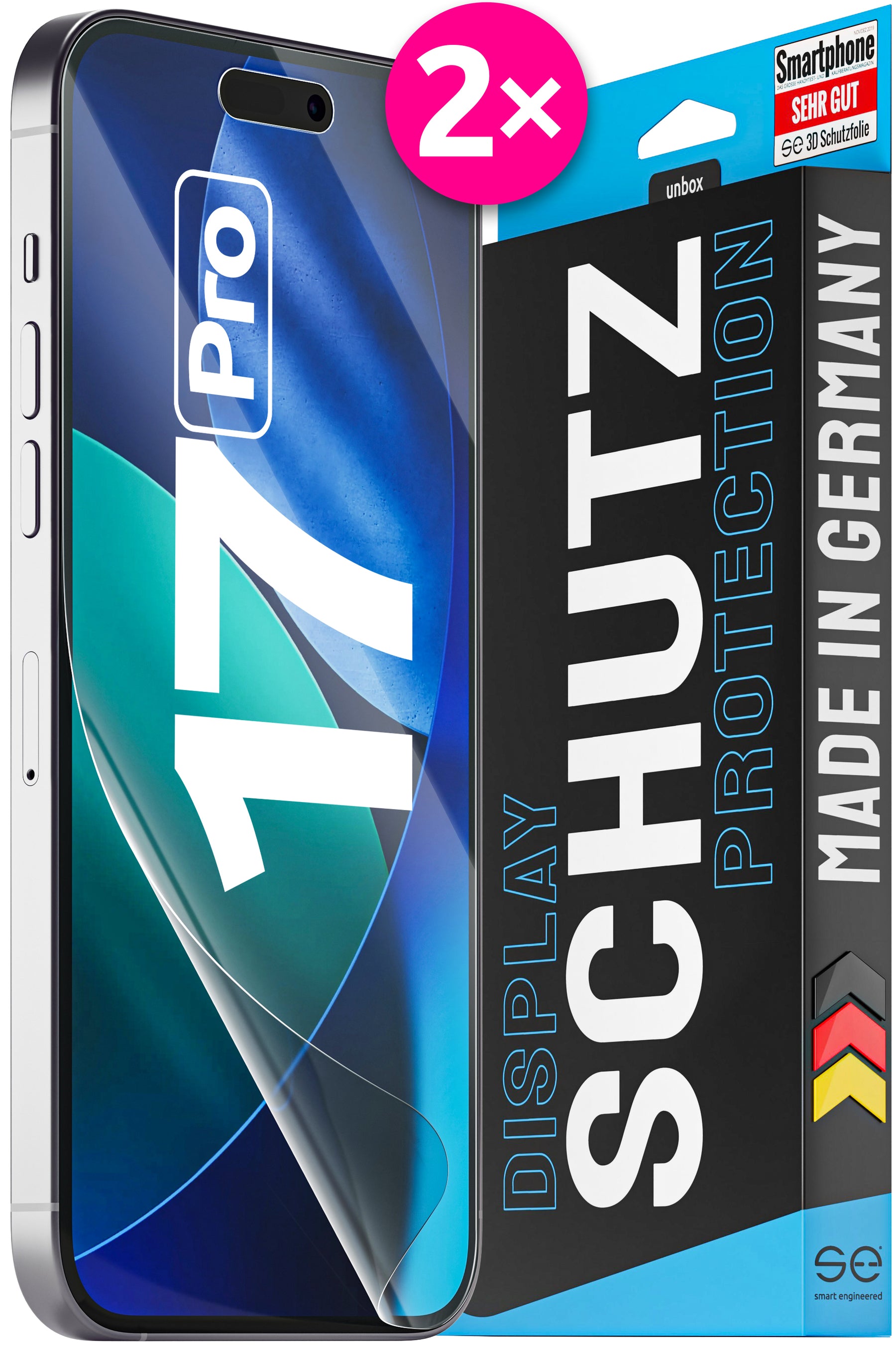 2x 3D Schutzfolie für die Apple iPhone 17 Serie (Transparent, Matt oder Privacy)