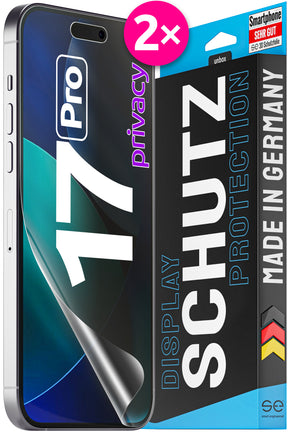 2x 3D Schutzfolie für die Apple iPhone 17 Serie (Transparent, Matt oder Privacy)