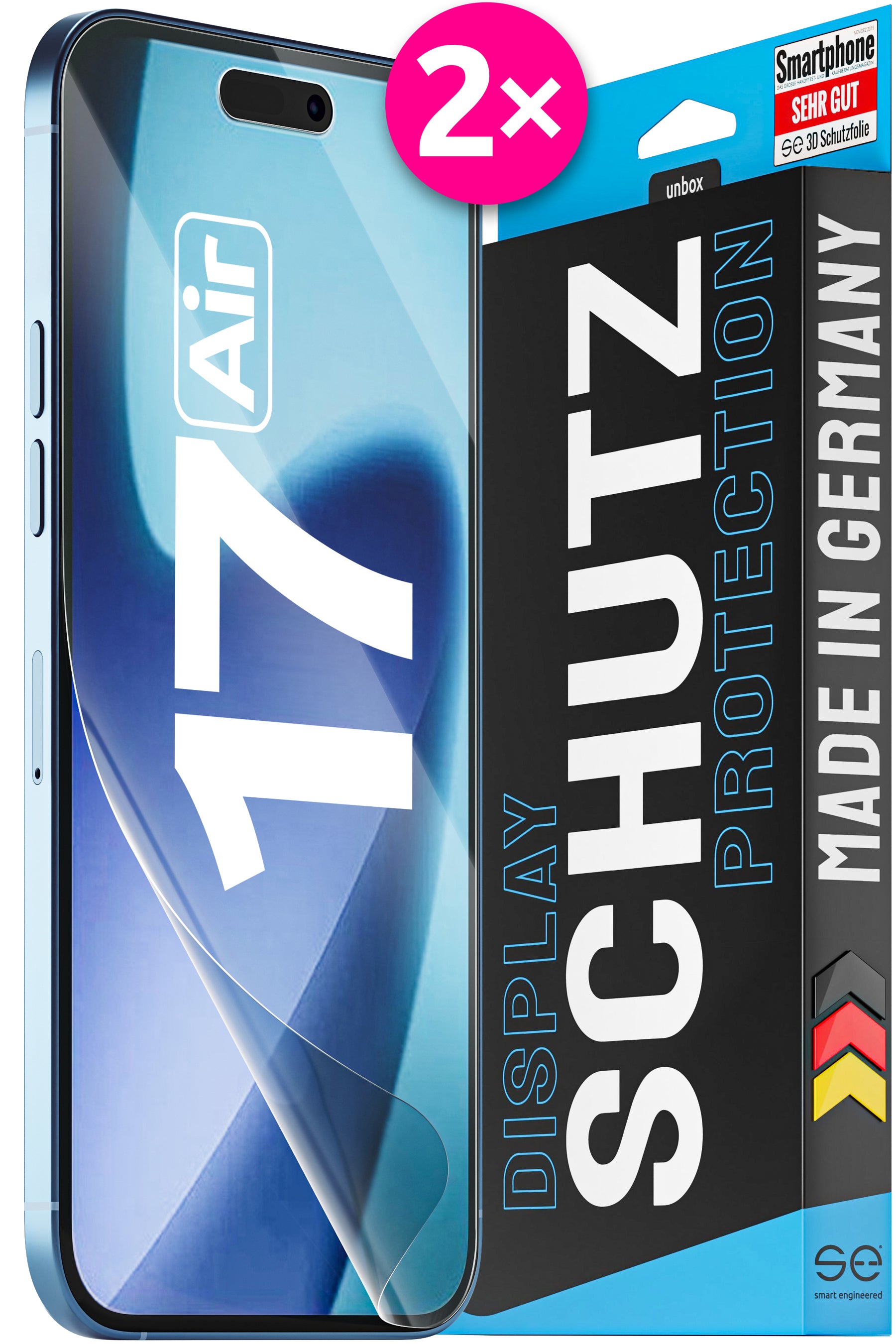 2x 3D Schutzfolie für die Apple iPhone 17 Serie (Transparent, Matt oder Privacy)
