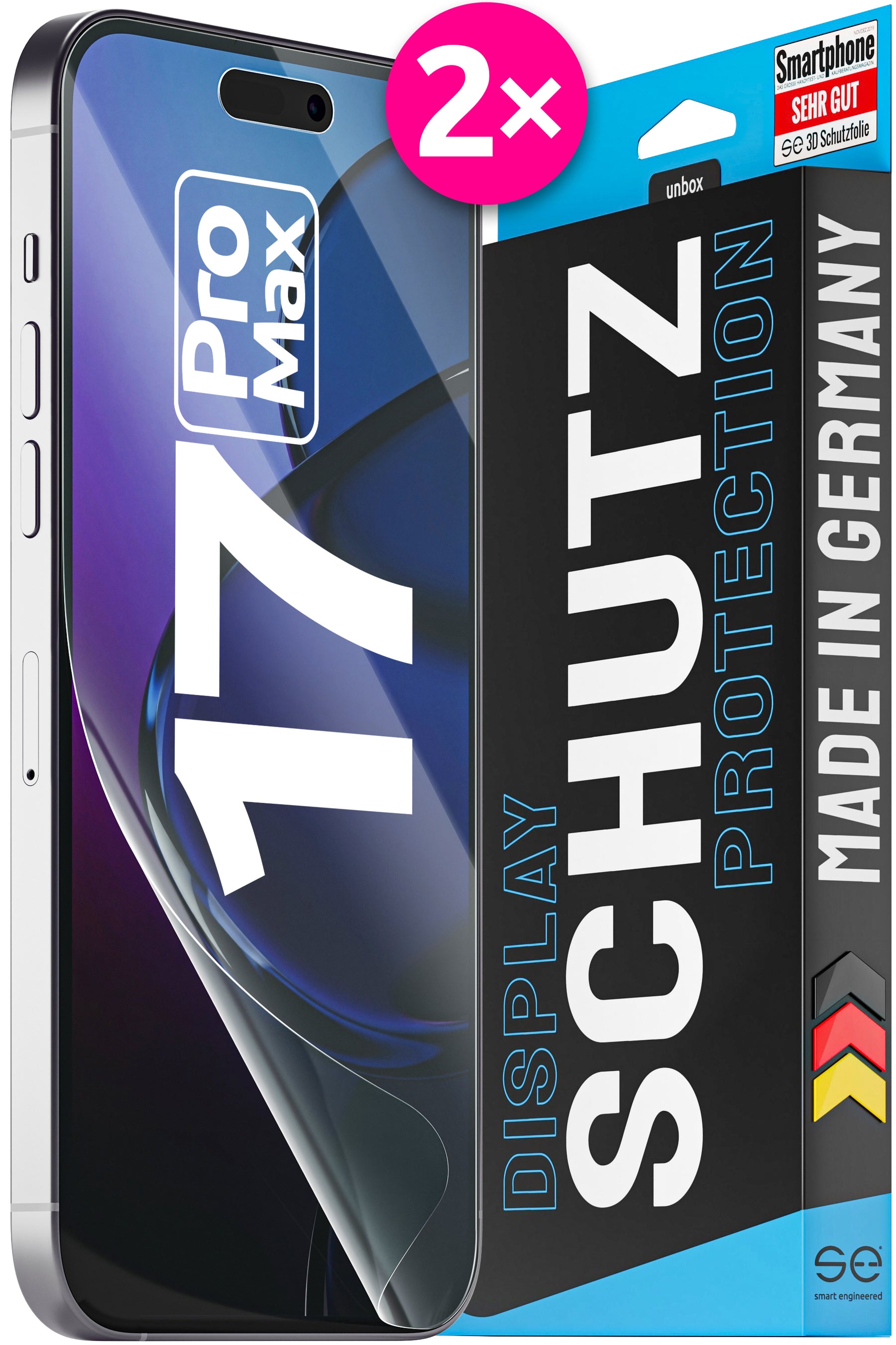 2x 3D Schutzfolie für die Apple iPhone 17 Serie (Transparent, Matt oder Privacy)