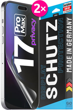 2x 3D Schutzfolie für die Apple iPhone 17 Serie (Transparent, Matt oder Privacy)