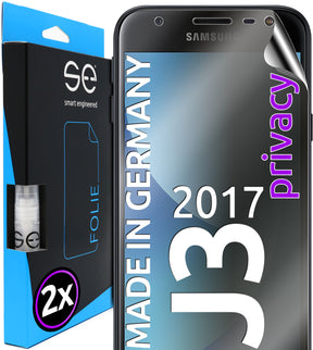 2x 3D Schutzfolie für die Samsung Galaxy J Serie (Transparent, Matt oder Privacy)