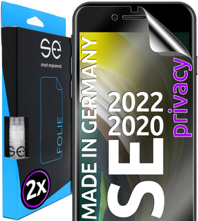 2x 3D Schutzfolie für das iPhone SE 2020/2022 (Transparent, Matt oder Privacy)