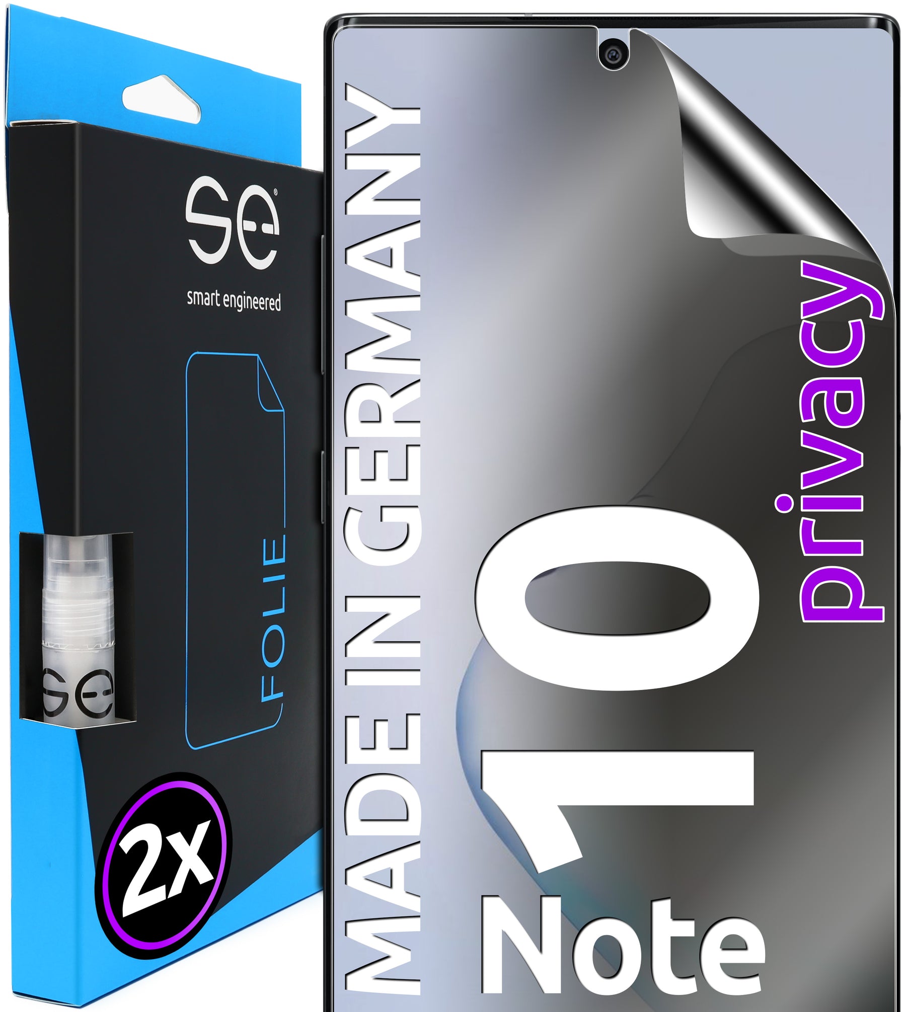 2x 3D Schutzfolie für die Samsung Galaxy Note 10 Serie (Transparent, Matt oder Privacy)