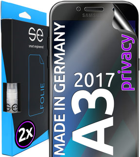 2x 3D Schutzfolie für das Samsung Galaxy A3 (2017) (Transparent, Matt oder Privacy)