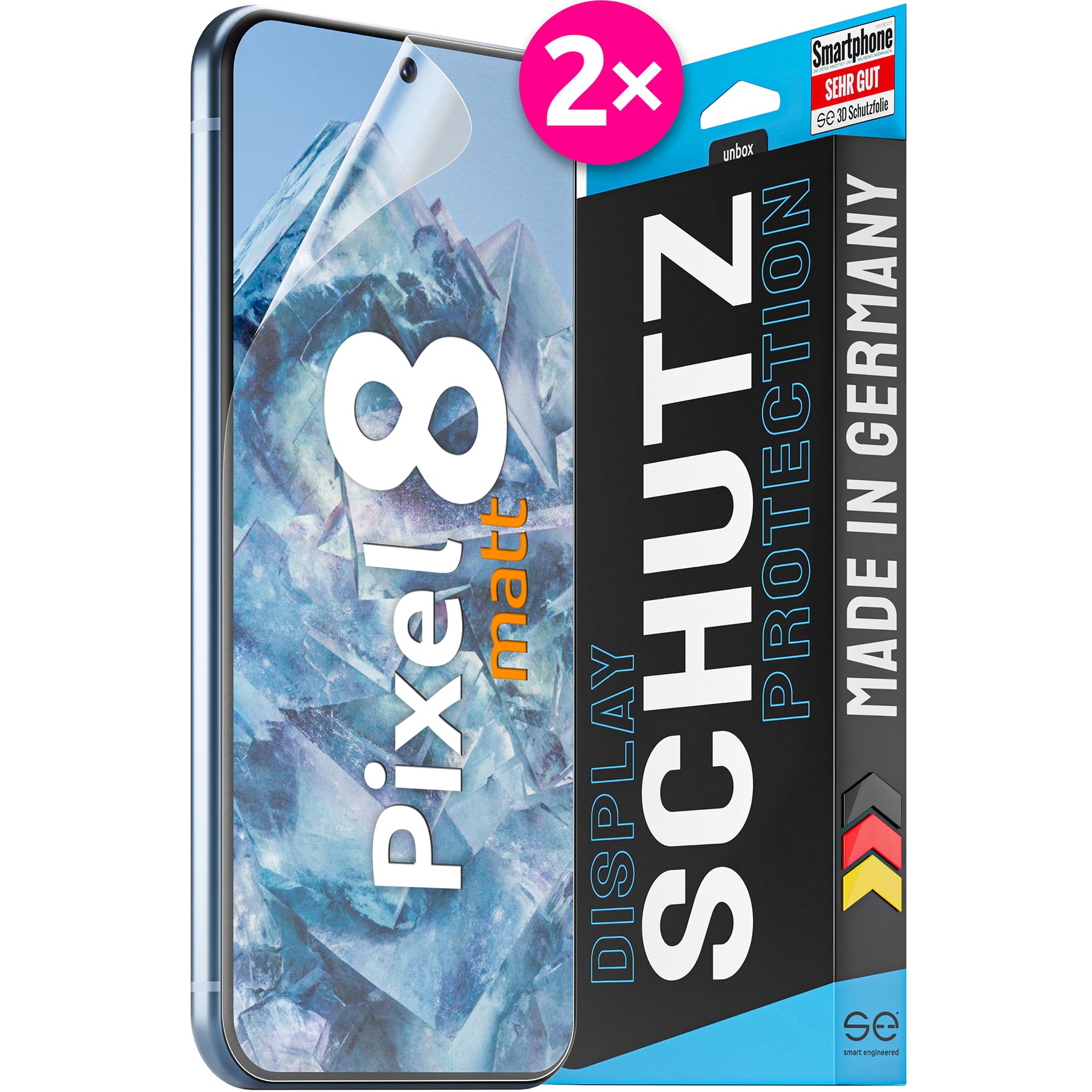smart engineered 3D Pellicola protettiva per schermo per Google Pixel 5 antiriflesso [2 pezzi Opaco, Case-friendly, Non Vetro Temperato ma Pellicola Protettiva TPU smart engineered 3D Pellicola protettiva per schermo per Google Pixel 5 antiriflesso [2 pezzi Opaco, Case-friendly, Non Vetro Temperato ma Pellicola Protettiva TPU