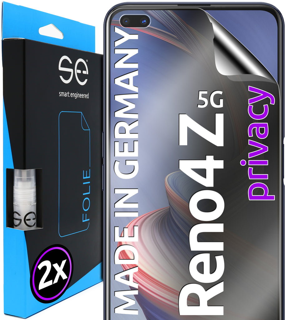 2x se® 3D Privacy Schutzfolie Oppo Reno4 Z 5G