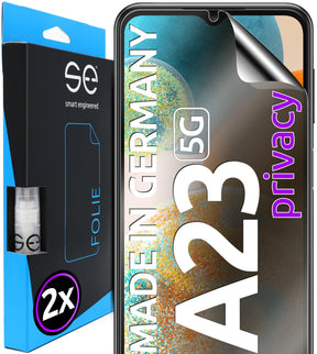 2x se® 3D Schutzfolie für das Samsung Galaxy A23/A23 5G (Transparent, Matt oder Privacy)