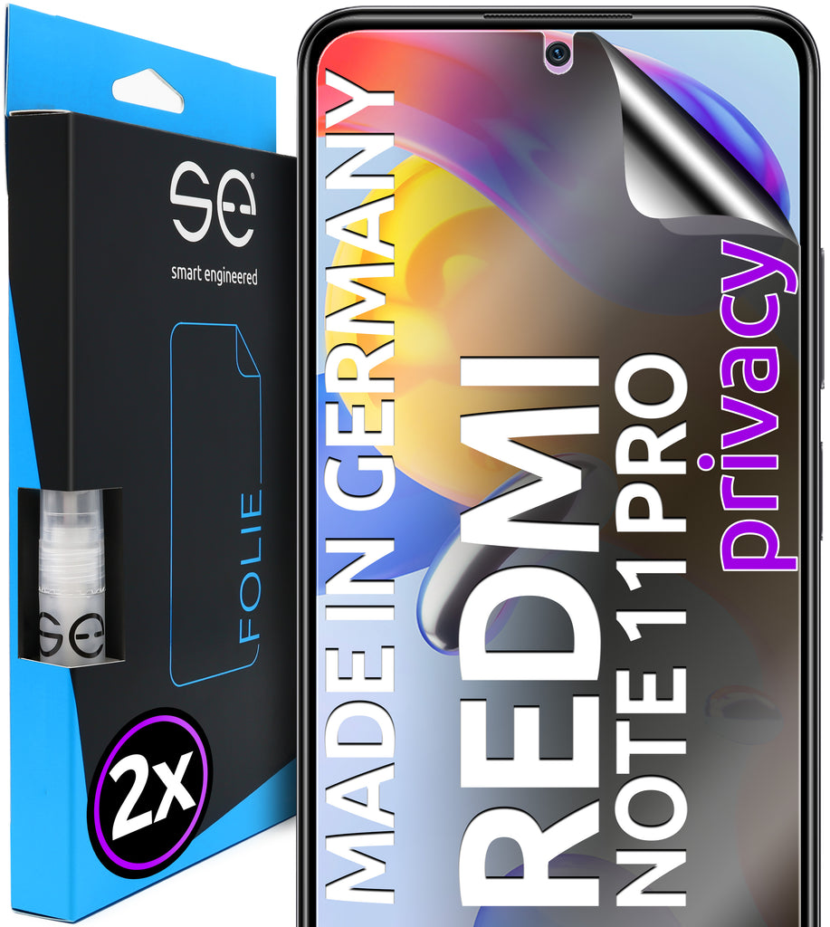 2x se® 3D Privacy Schutzfolie Xiaomi Redmi Note 11 Pro