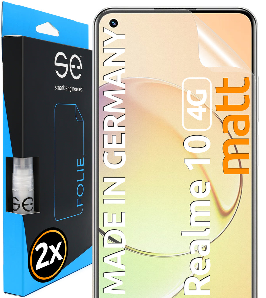 2x se® 3D Schutzfolie (entspiegelt) Realme 10 4G