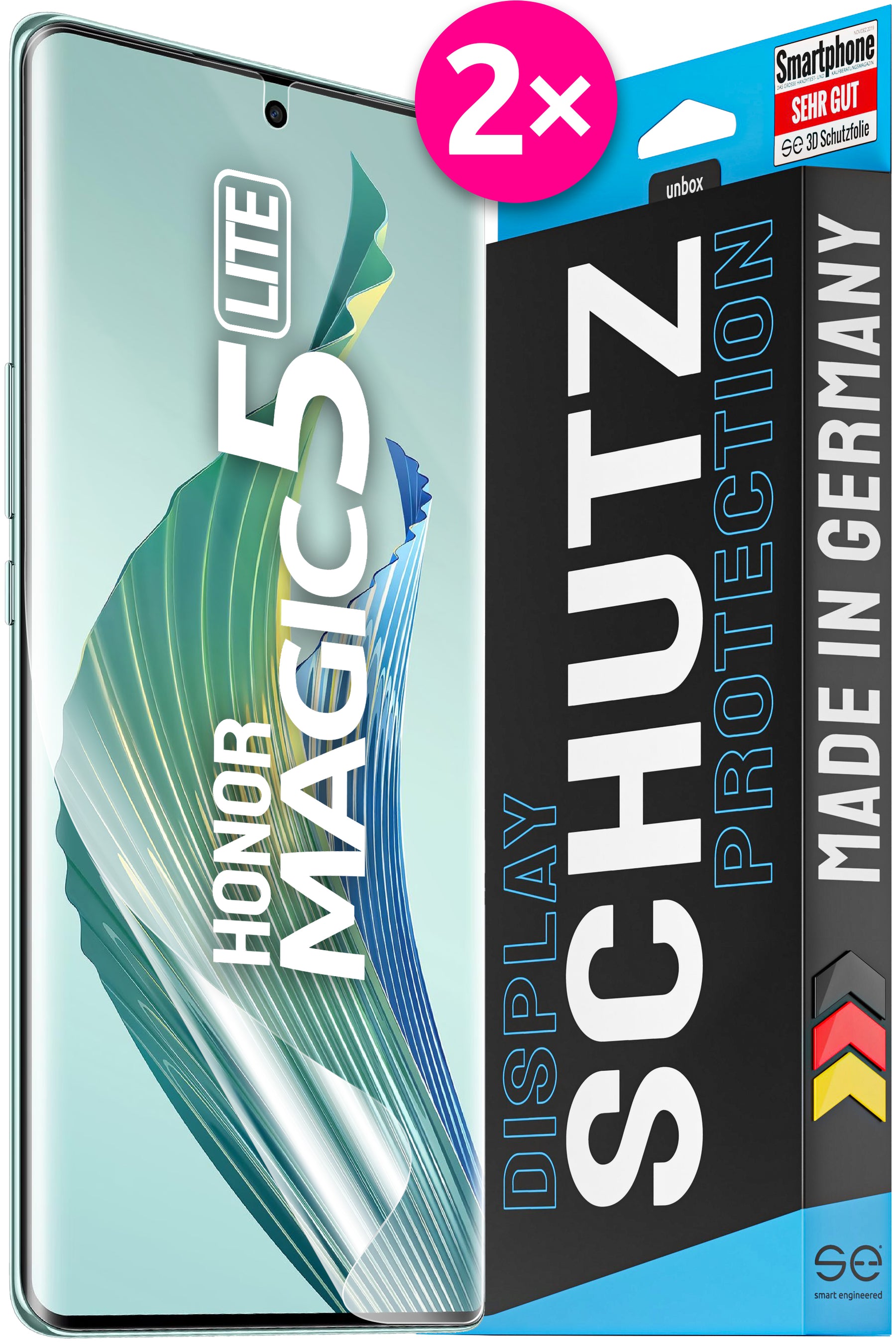 2x se® Schutzfolie für die Honor Magic 5 Serie (Transparent oder Matt)