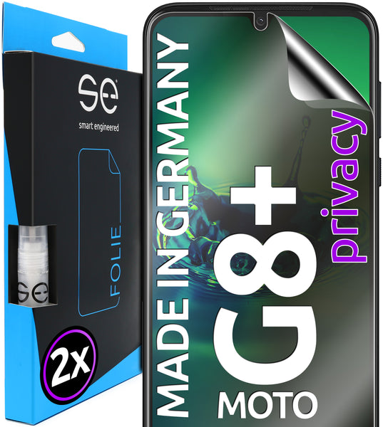 2x se® 3D Privacy Schutzfolie Motorola Moto G8 Plus