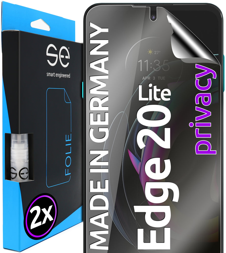 2x se® 3D Privacy Schutzfolie Motorola Edge 20 Lite